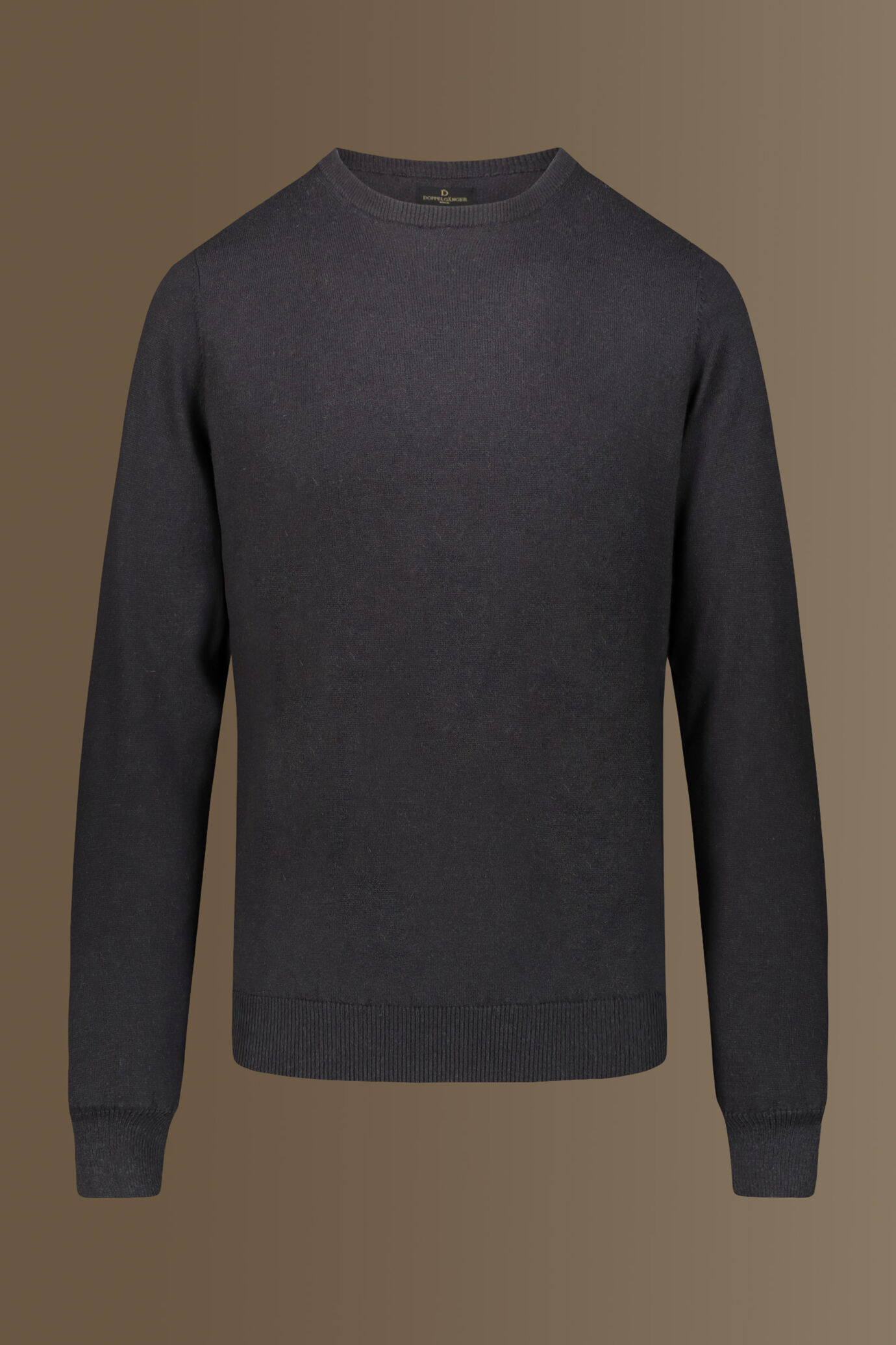 Maglia giro collo misto lana e cotone image number 0