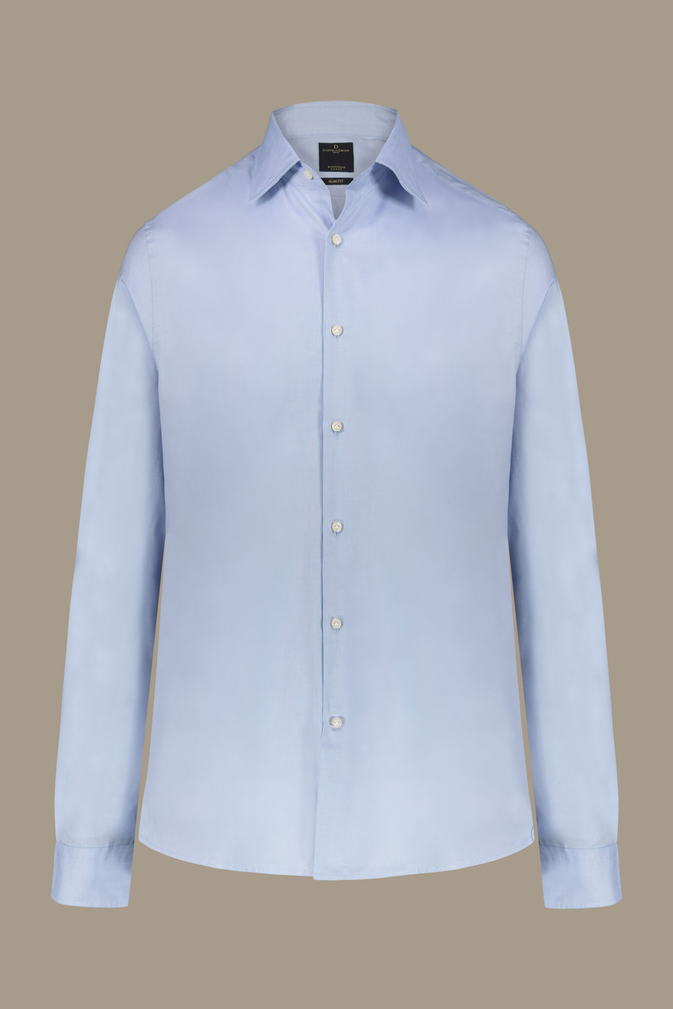 Camicia classica lavata uomo 100% cotone collo francese tessuto pinpoint image number 0
