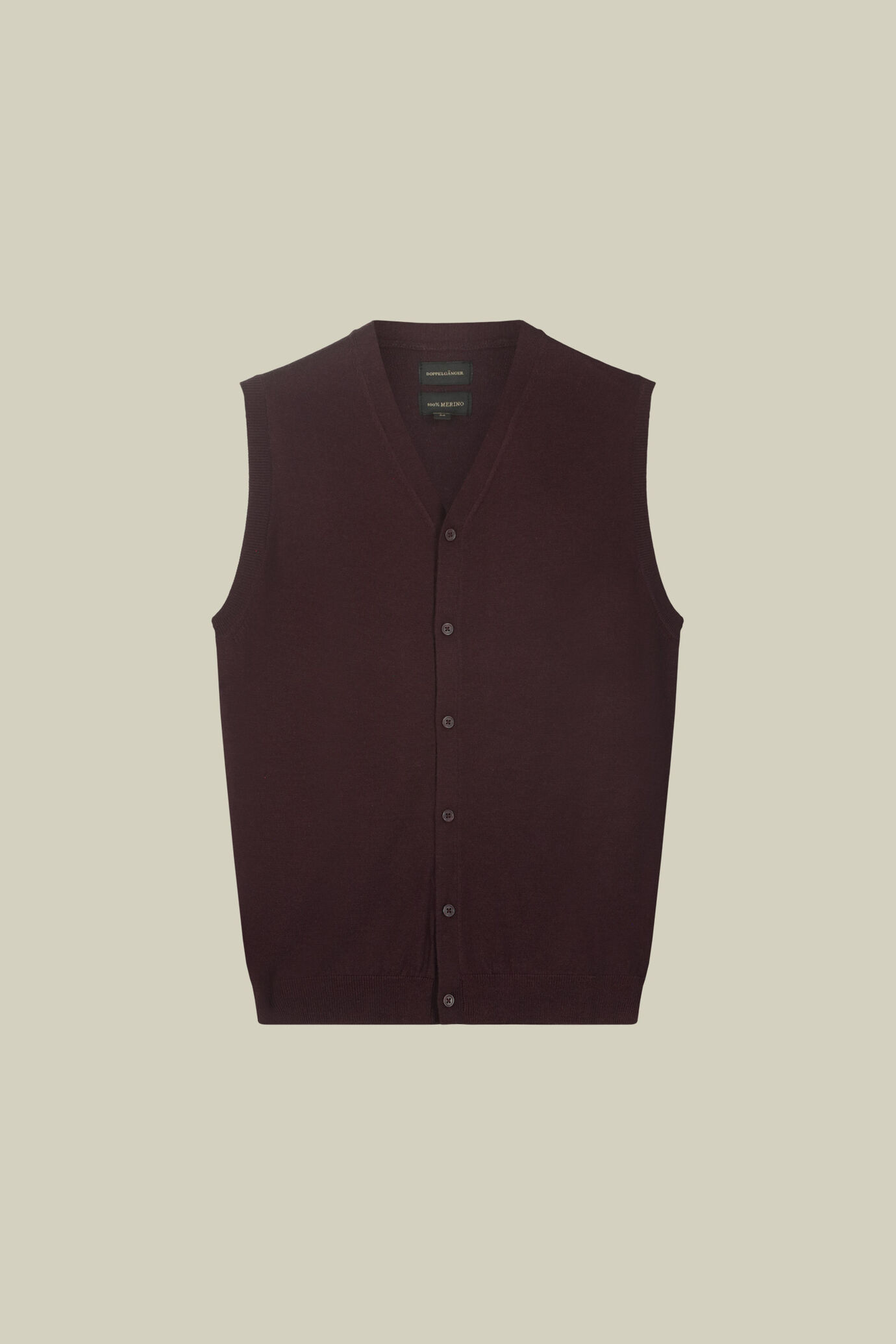 Men&rsquo;s button-up waistcoat in 100% Merino wool regular fit image number 3