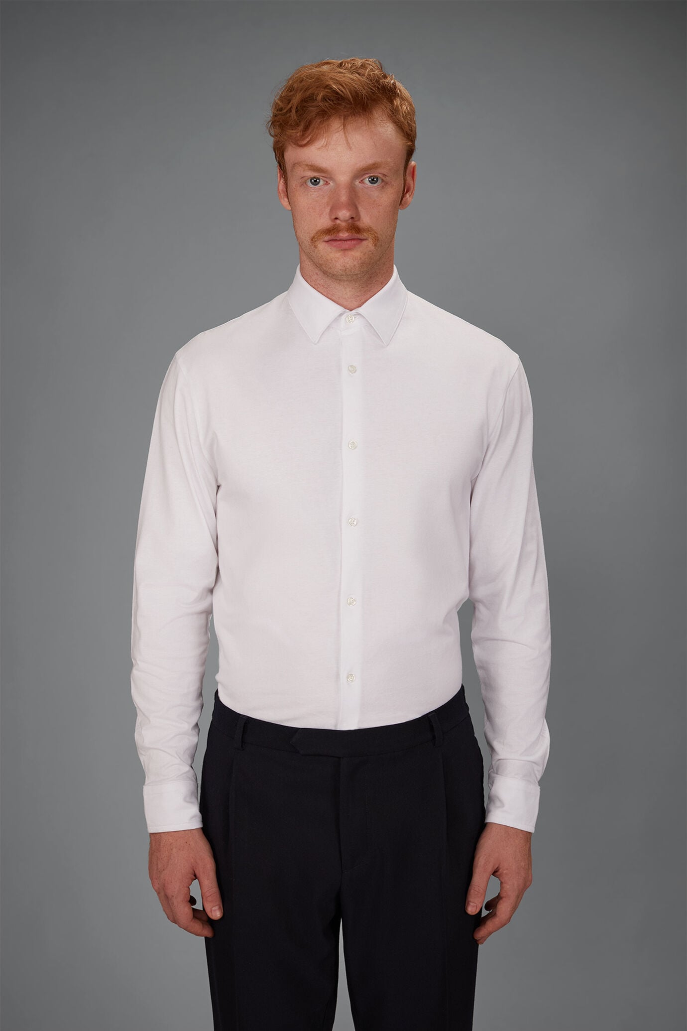 Polo chemise pour homme 100 % coton coupe regular fit image number 1
