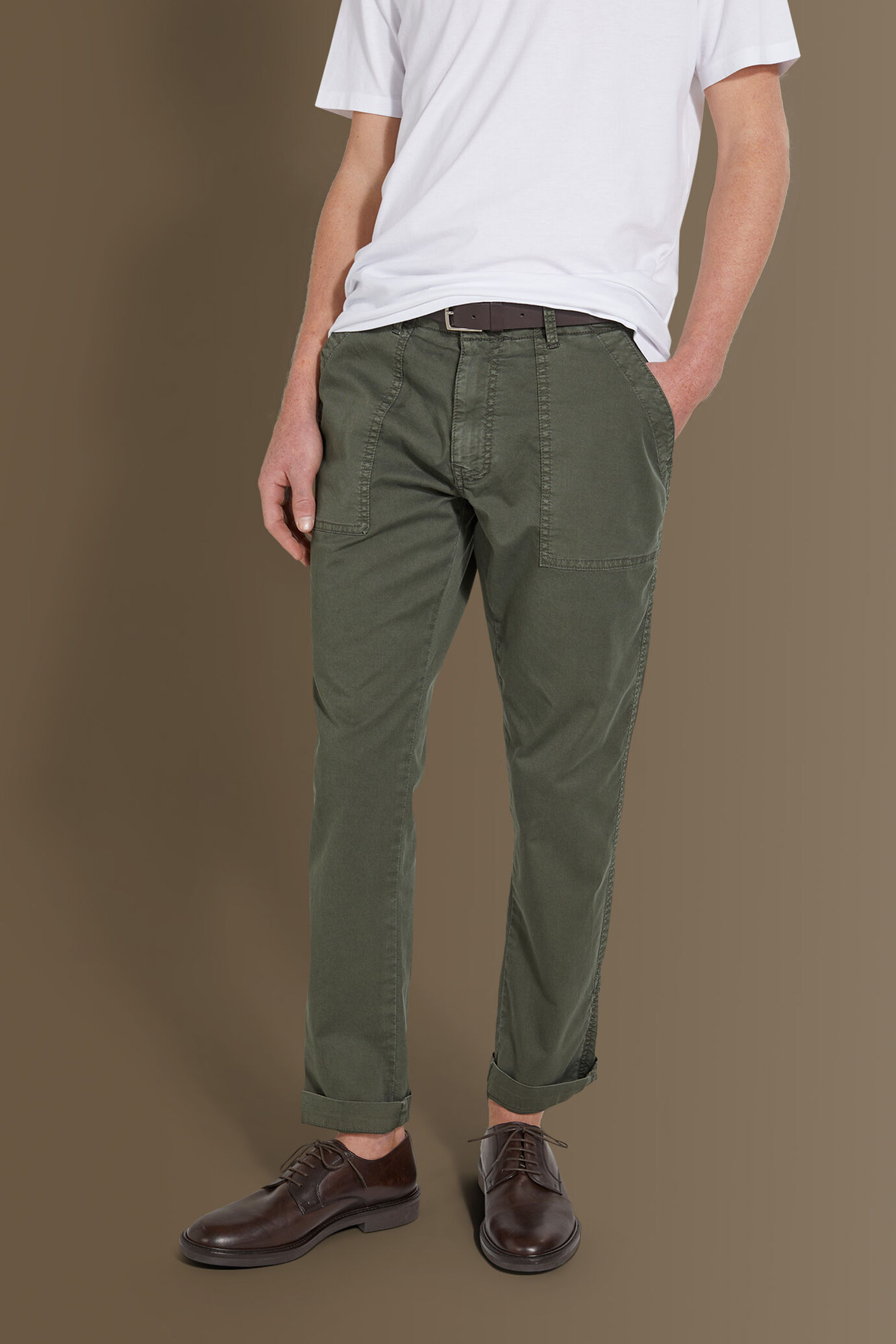 Pantalone fatigue uomo costruzione twill elasticizzato image number 2
