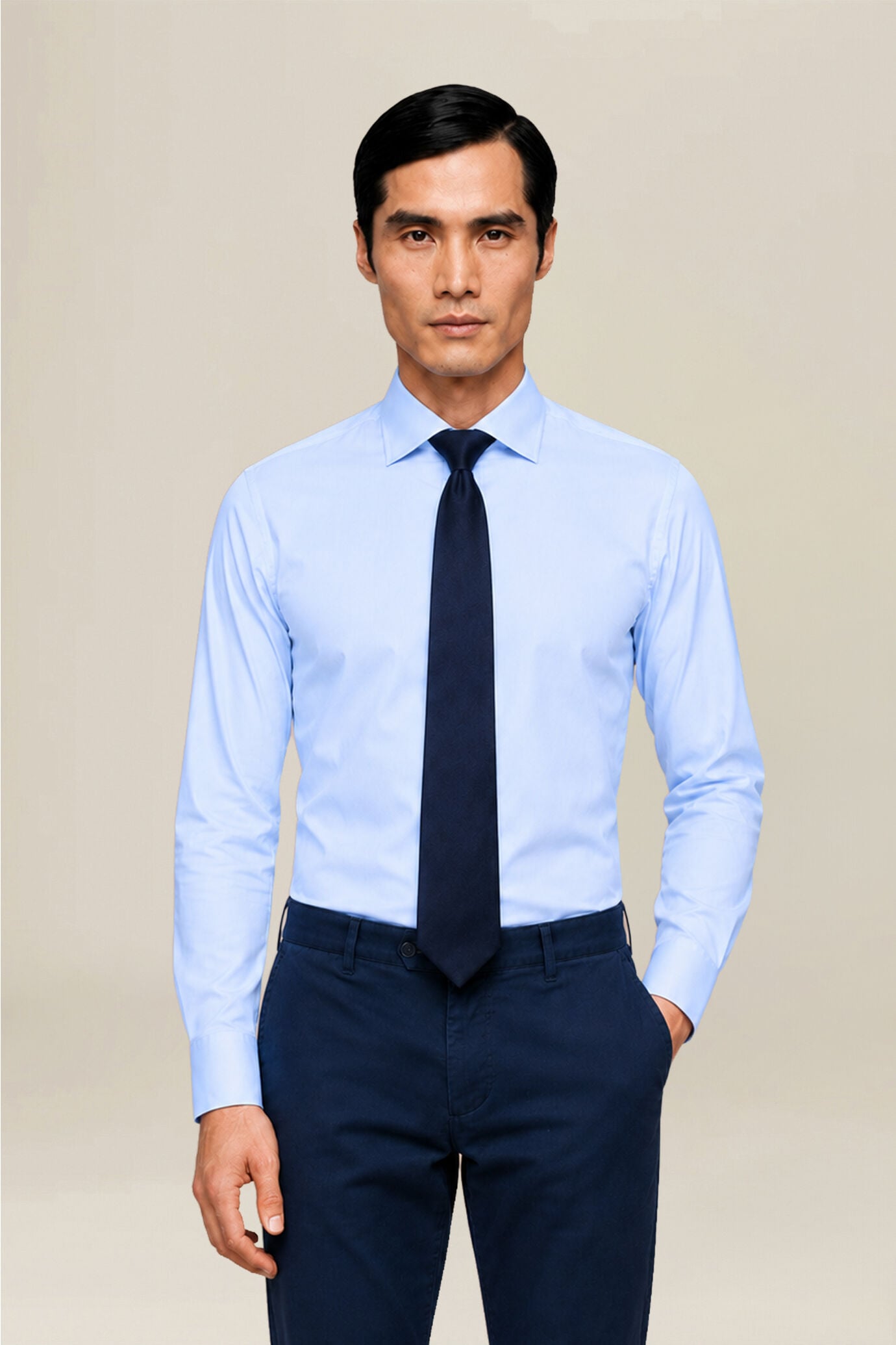 Camicia classica uomo 100% cotone image number 0