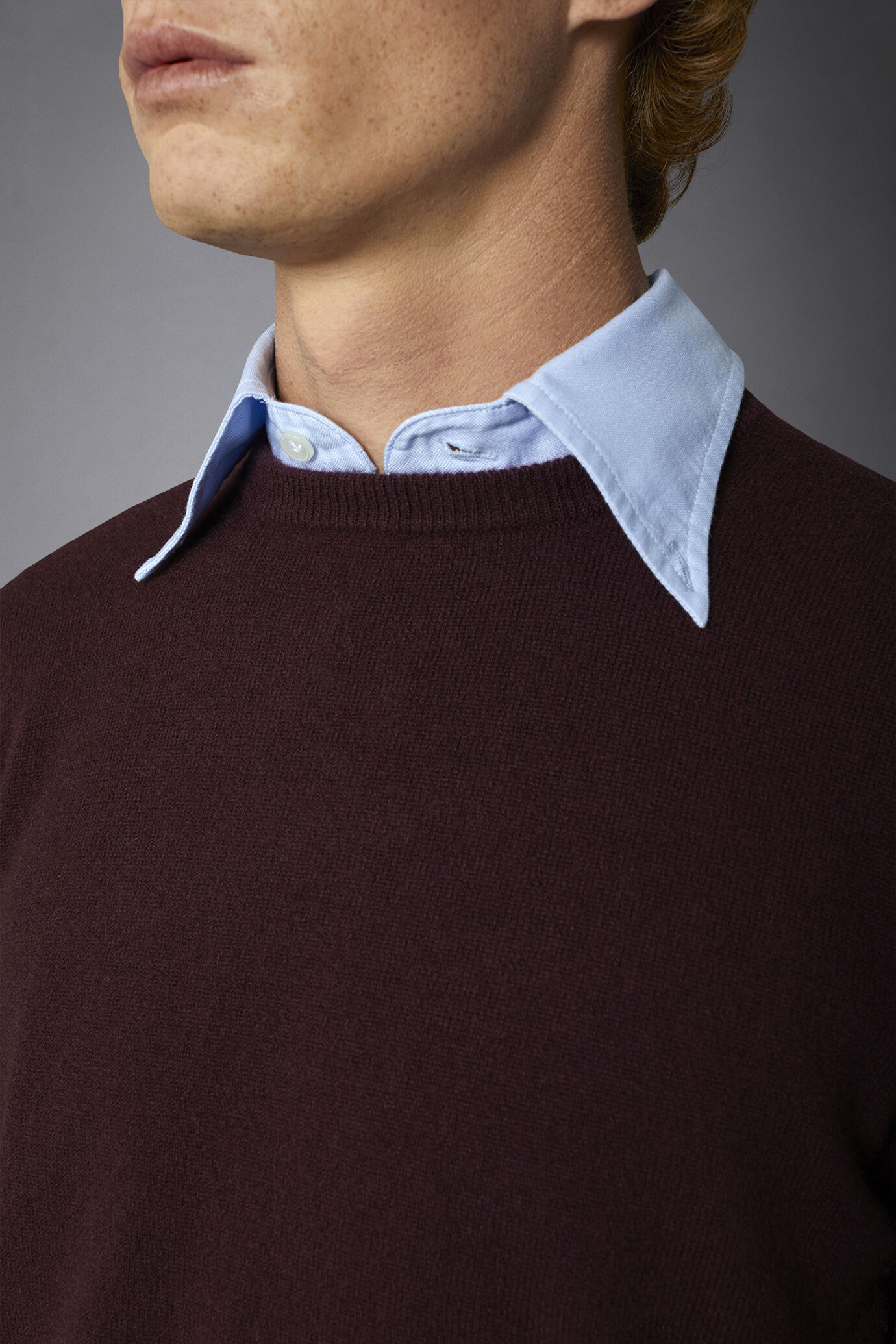Maglia uomo girocollo in 100% lana merino extrafine lanerossi regular fit image number 2