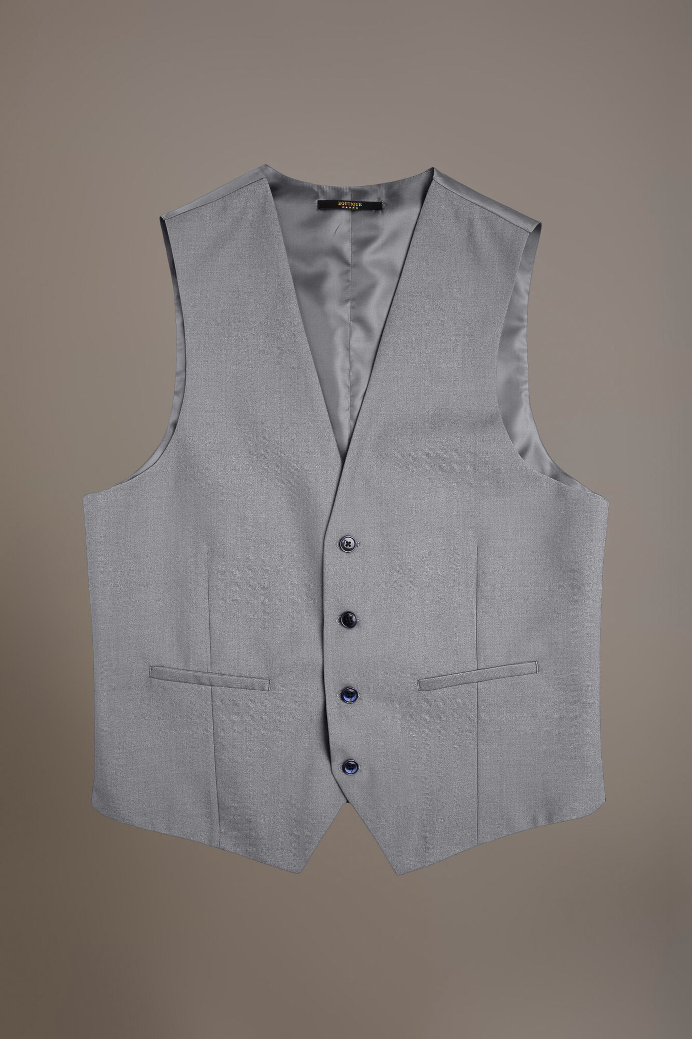 Classic single-breasted vest without lapels