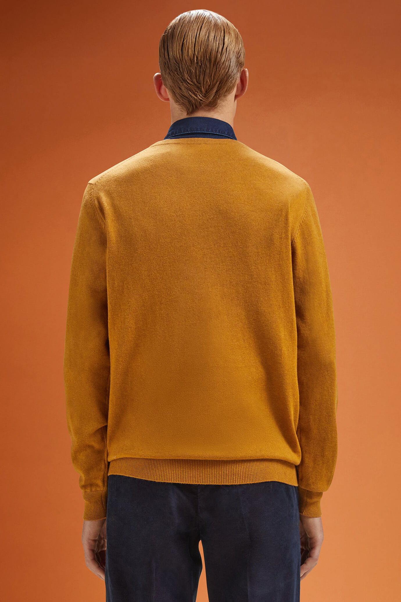 Maglia uomo girocollo lana e cotone regular fit