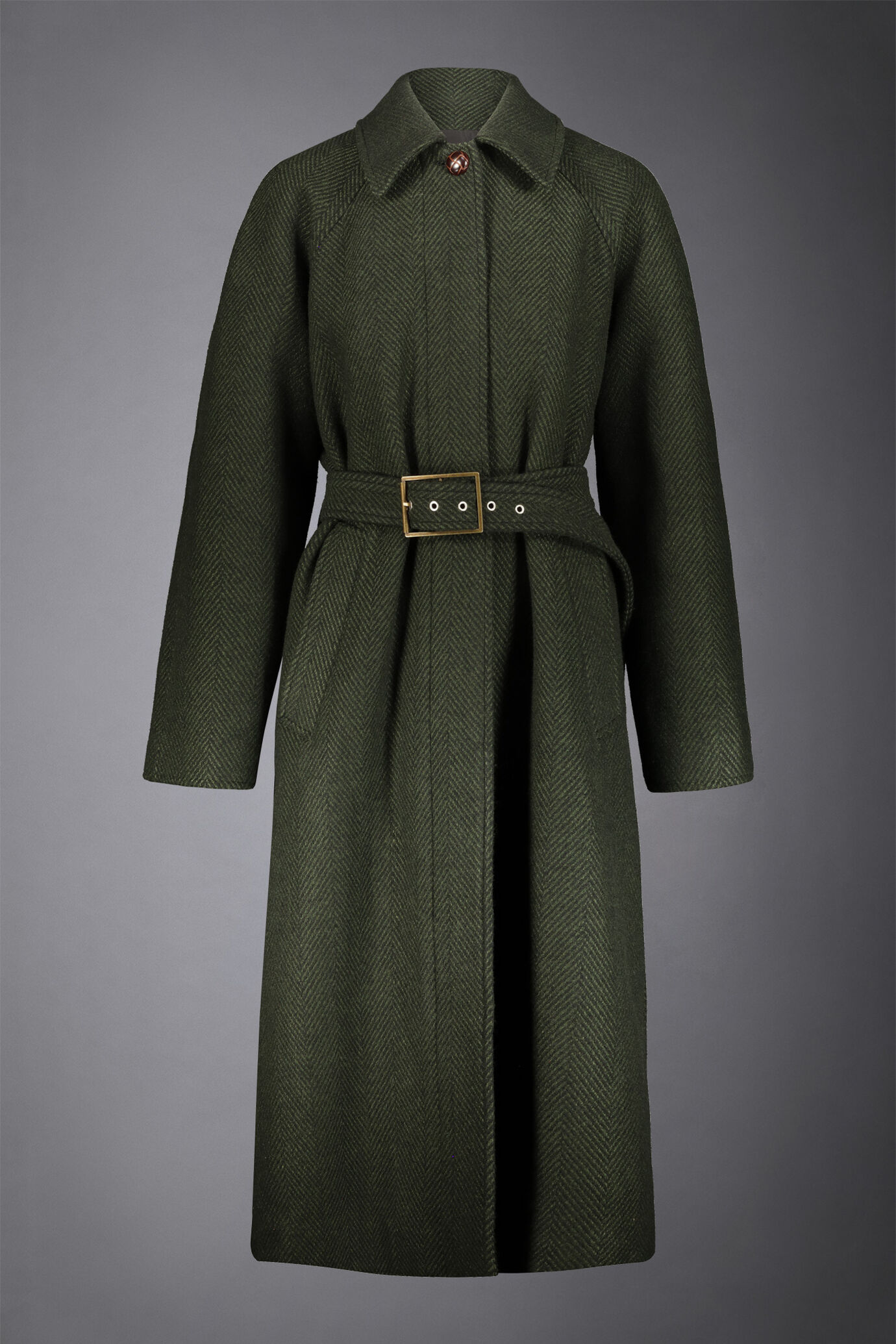 Cappotto donna monopetto tessuto spinato misto lana image number 5