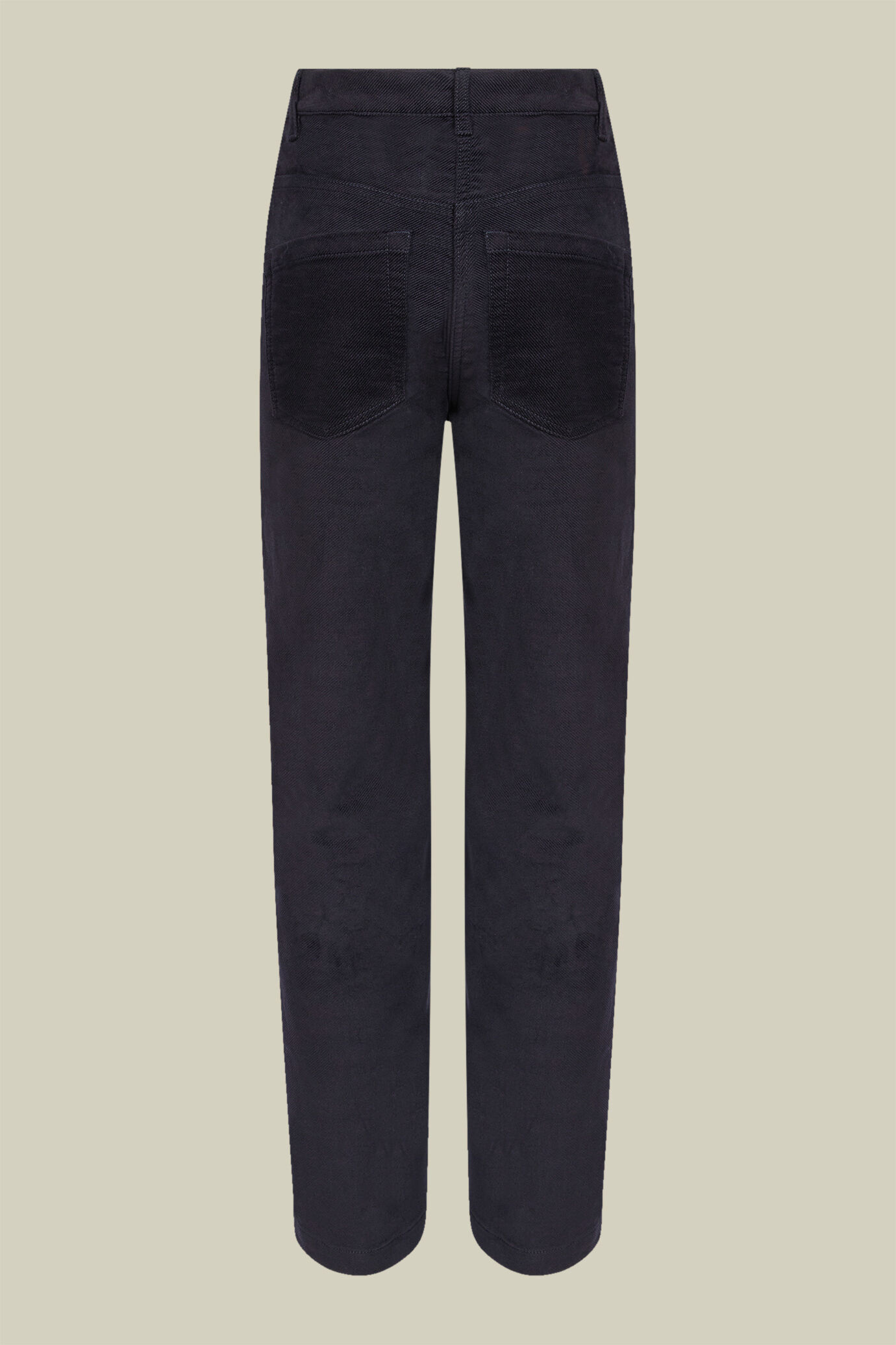 Pantalone donna 5 tasche in velluto a gamba dritta in denim regular fit image number 1