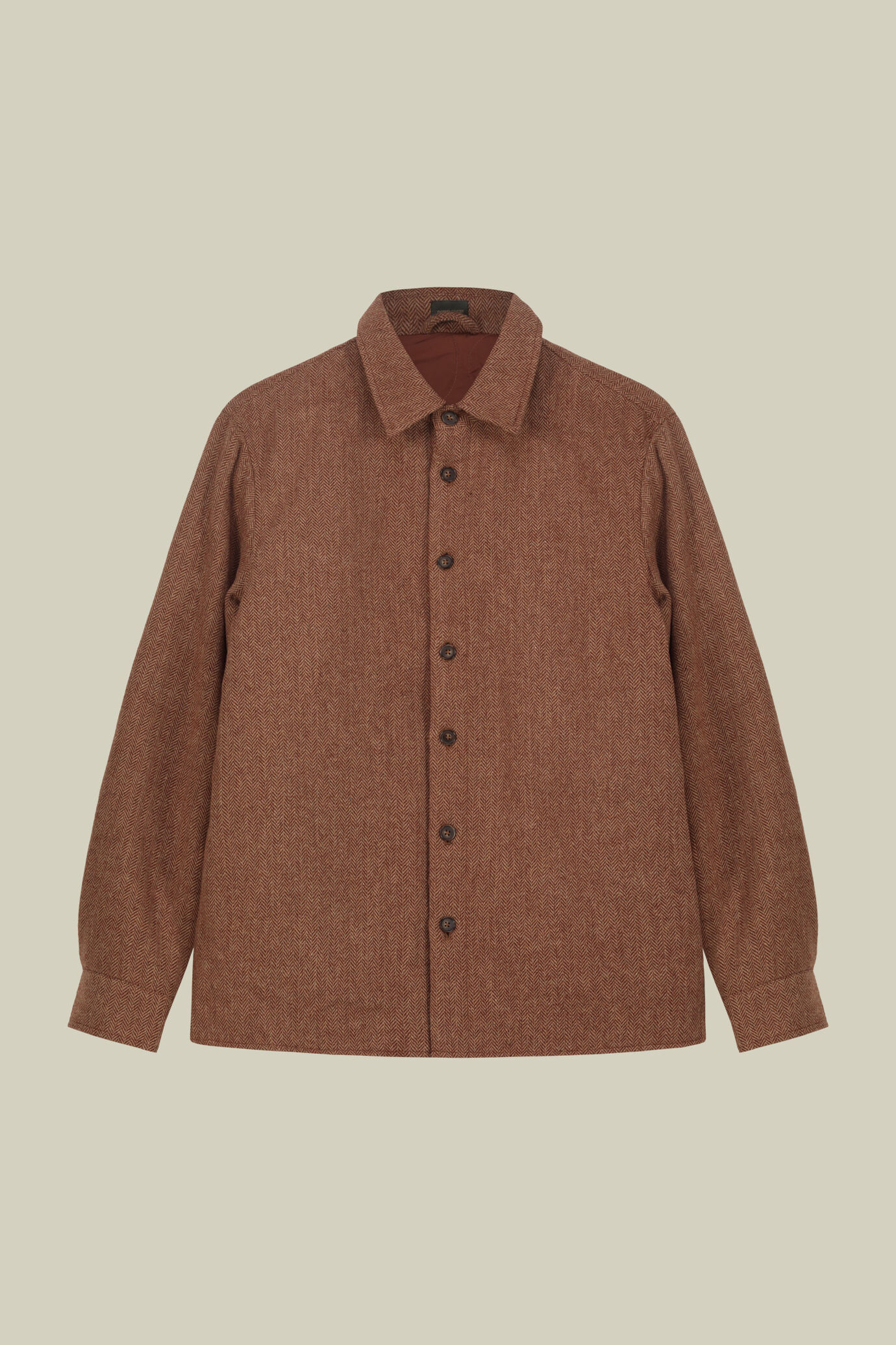 Herren-Overshirt mit Grätenmuster aus Wollgemisch in normaler Passform image number 6