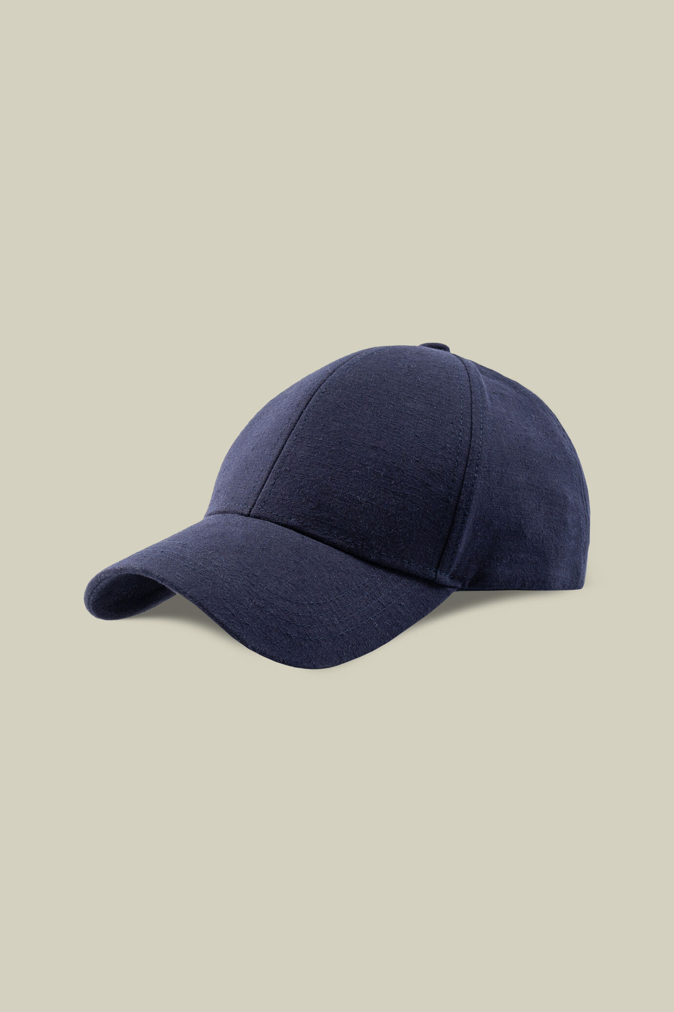 Cappello con visiera uomo tinta unita misto lino image number 1