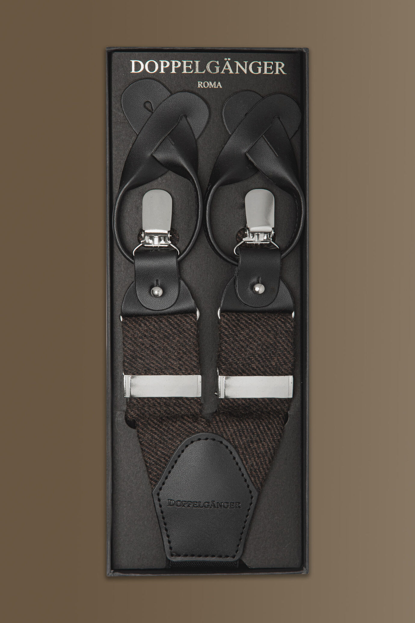 Bretelle - tessuto armatura twill - misto lana image number 0