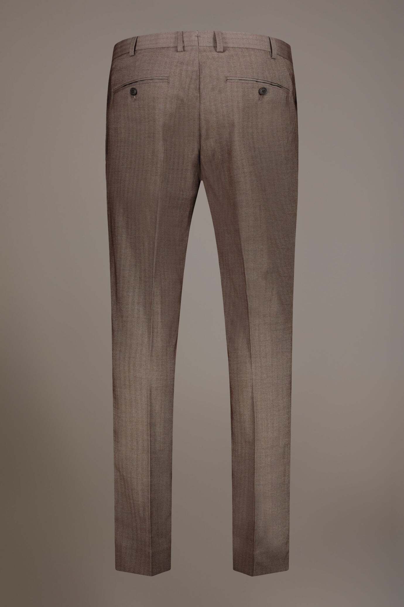 Regular fit single-breasted suit patterned herringbone fabric with solaro texture image number 7