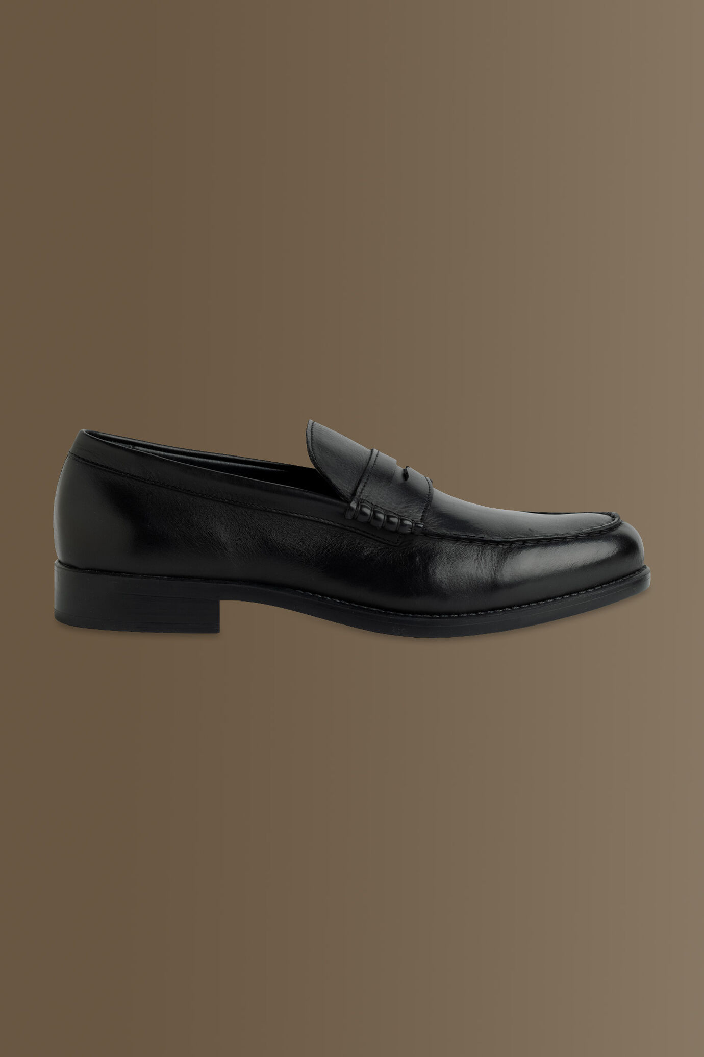 100% leather loafer shoes image number 1