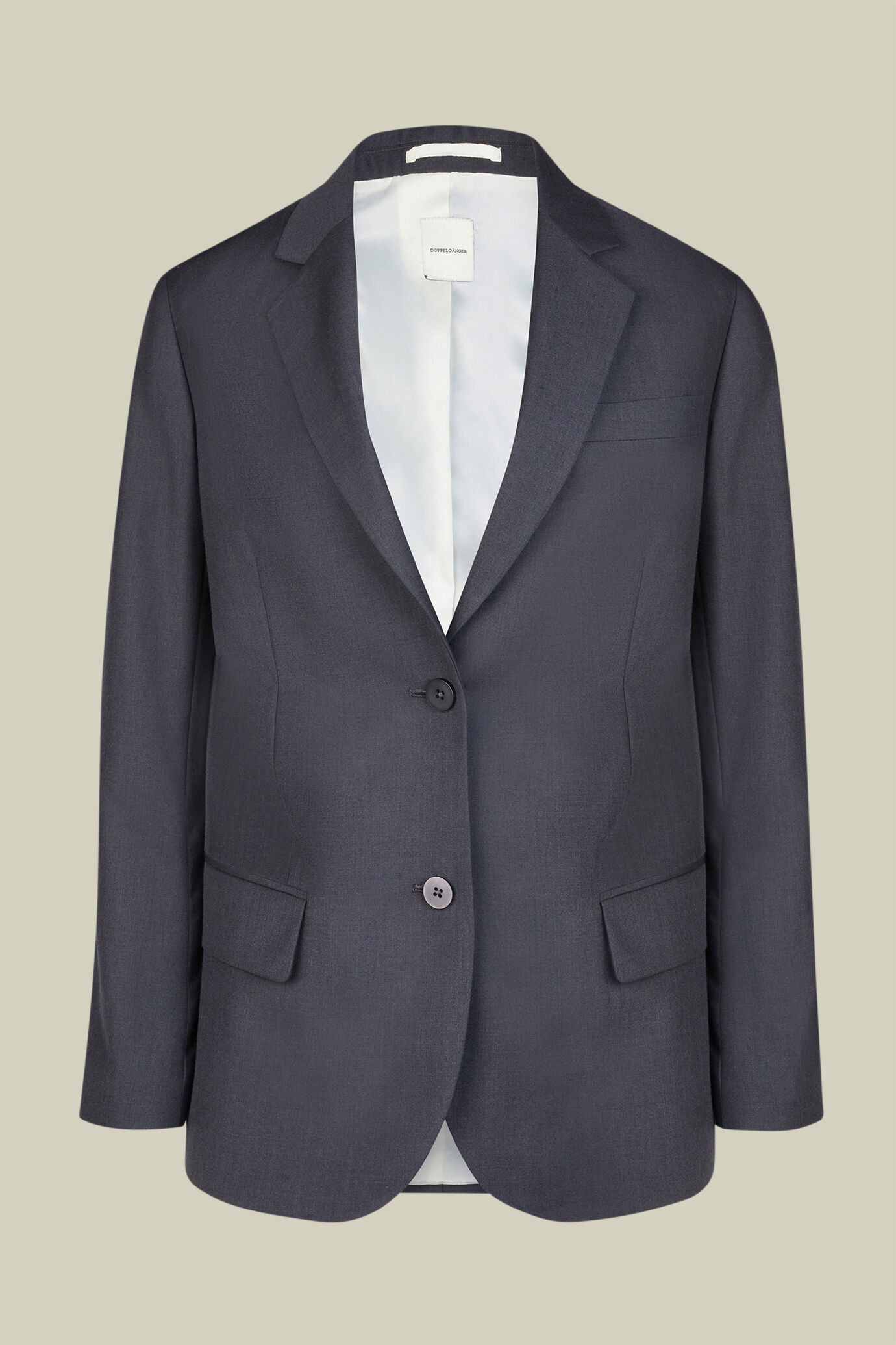 Women's regular fit plain single-breasted jacket with two buttons image number 4