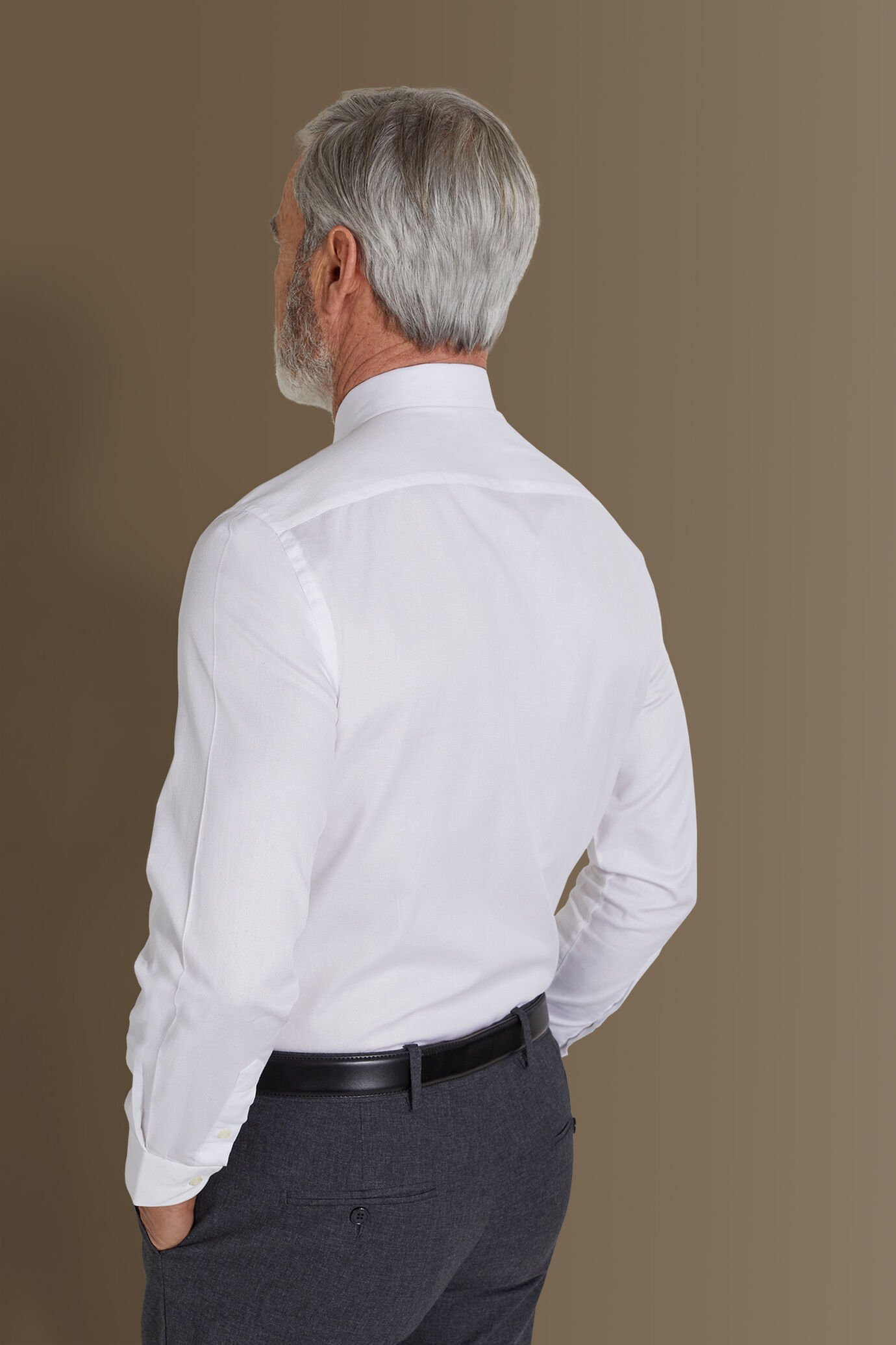Camicia classica uomo collo francese tessuto dobby image number 2