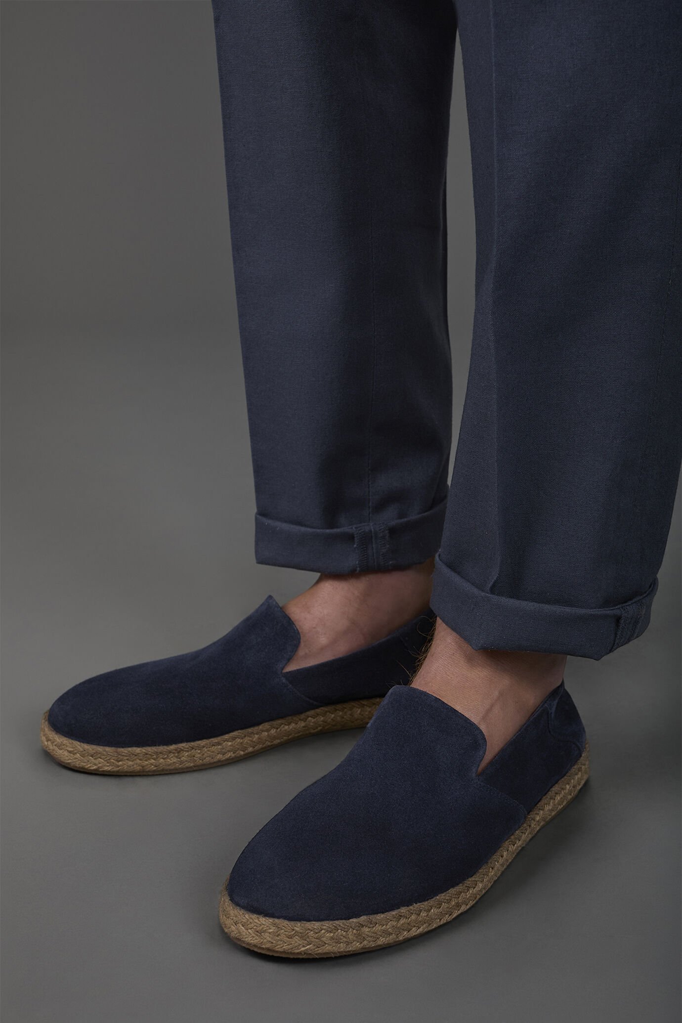 Herren-Espadrilles aus 100 % echtem Wildleder
