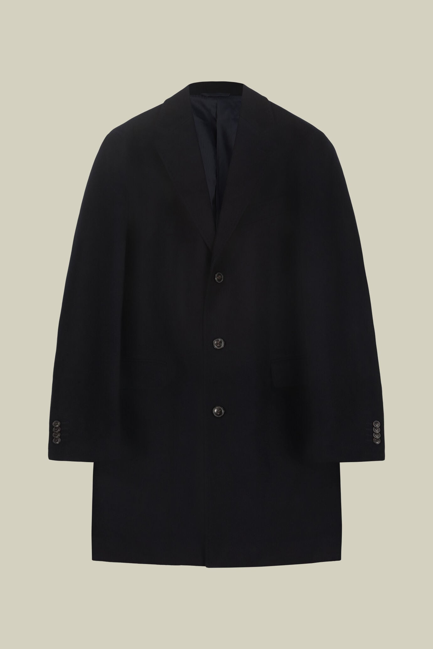 Manteau homme Chesterfield crois&eacute; simple en tissu velours coupe r&eacute;guli&egrave;re