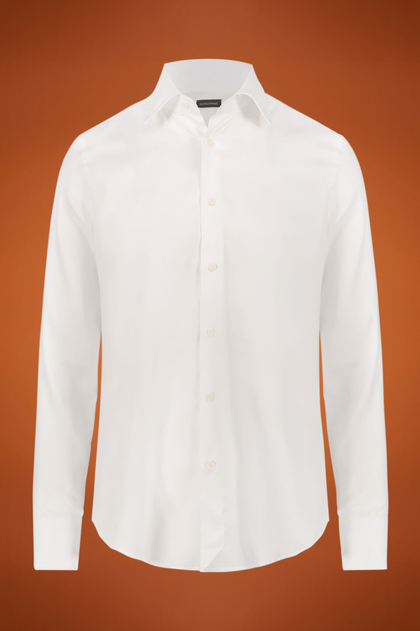 Einfarbiges Herrenhemd mit klassischem Kragen aus 100 % leichter Oxford-Baumwolle in normaler Passform image number 0