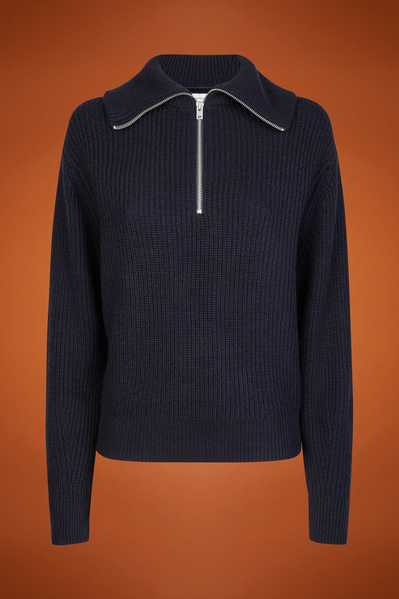 Polo tricoté pour femme, coupe classique, avec demi-zip