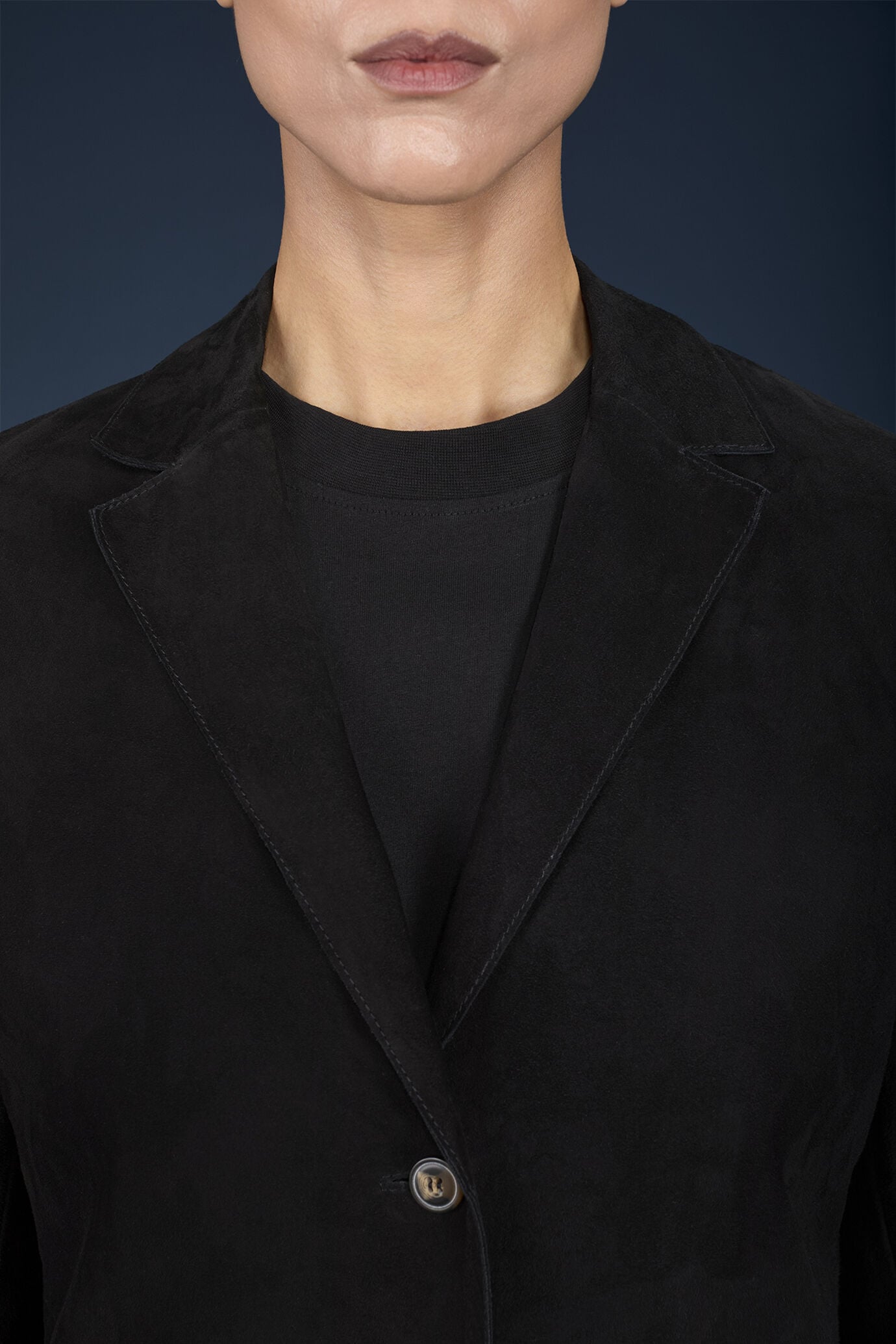 Cappotto donna 100% vera pelle scamosciata regular fit image number 4