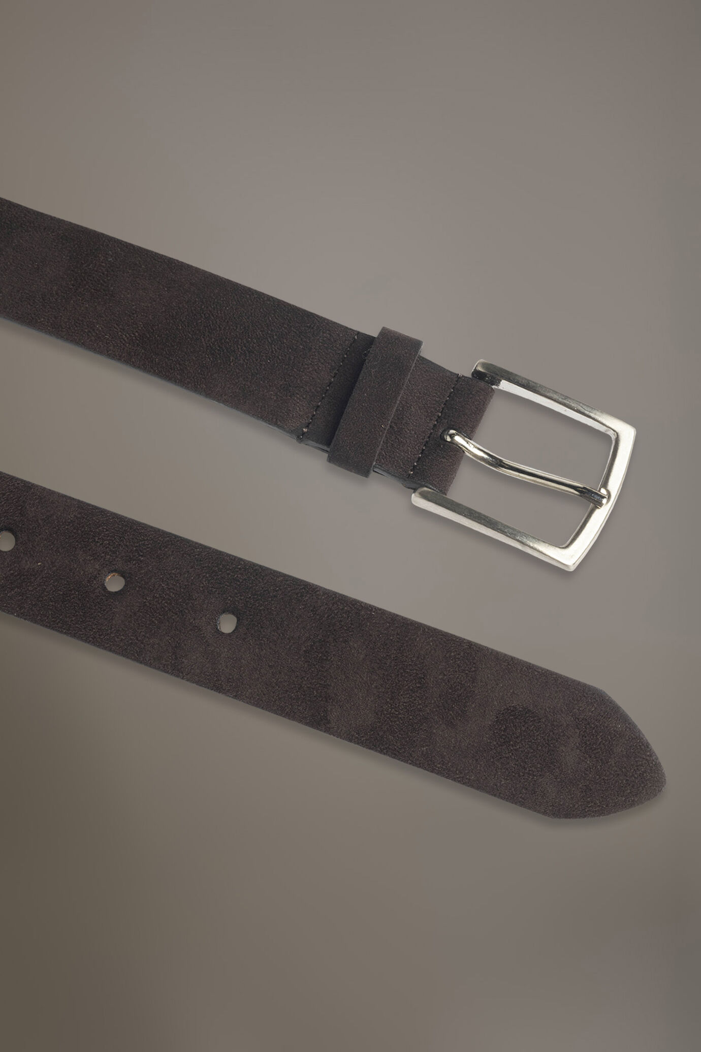 Cintura rivestita in pelle scamosciata made in Italy image number 1