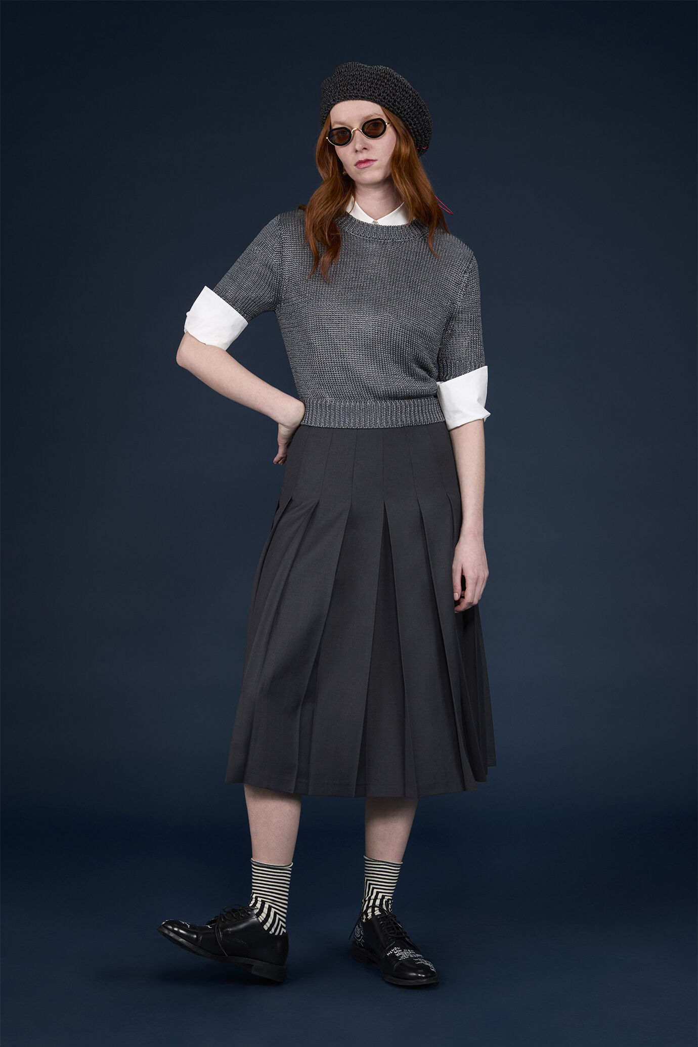 Maglia donna crochet manica corta girocollo image number 0