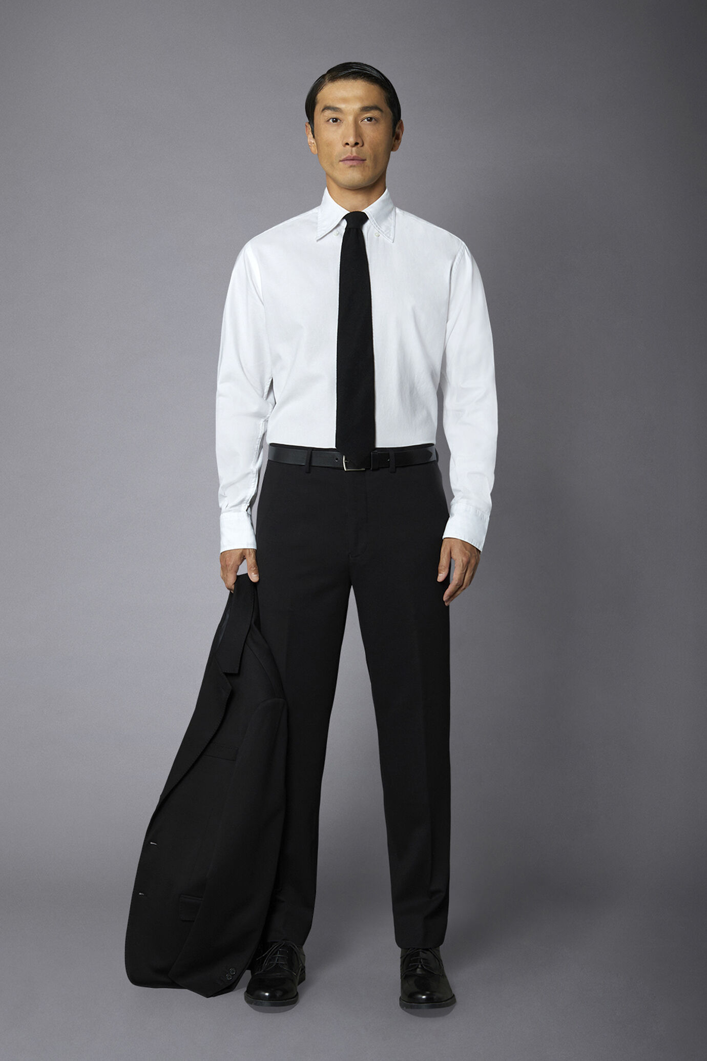 Pantalone uomo in jersey senza pinces regular fit image number 0