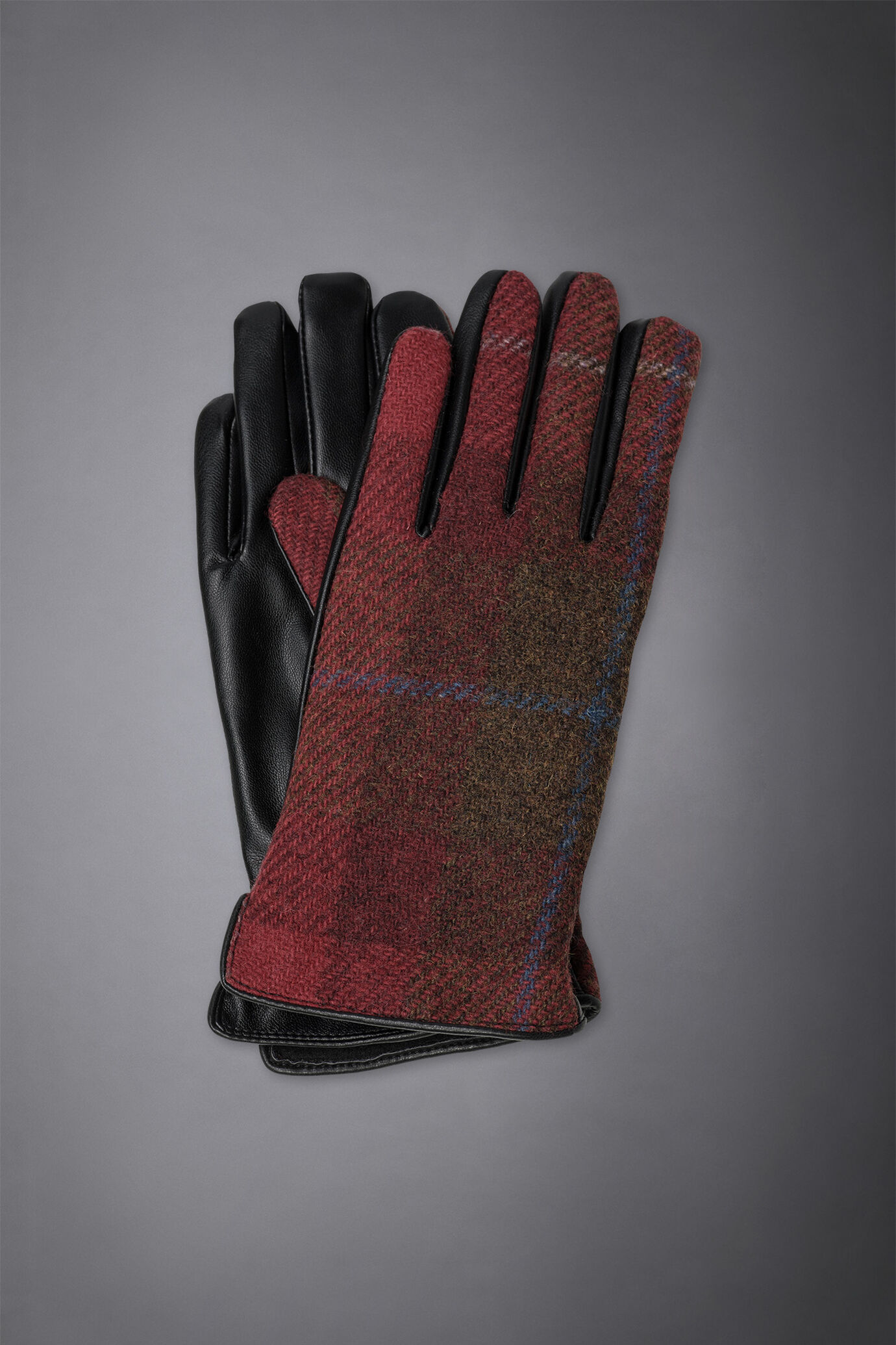 Women's tartan gloves with a pure wool backhand image number 0