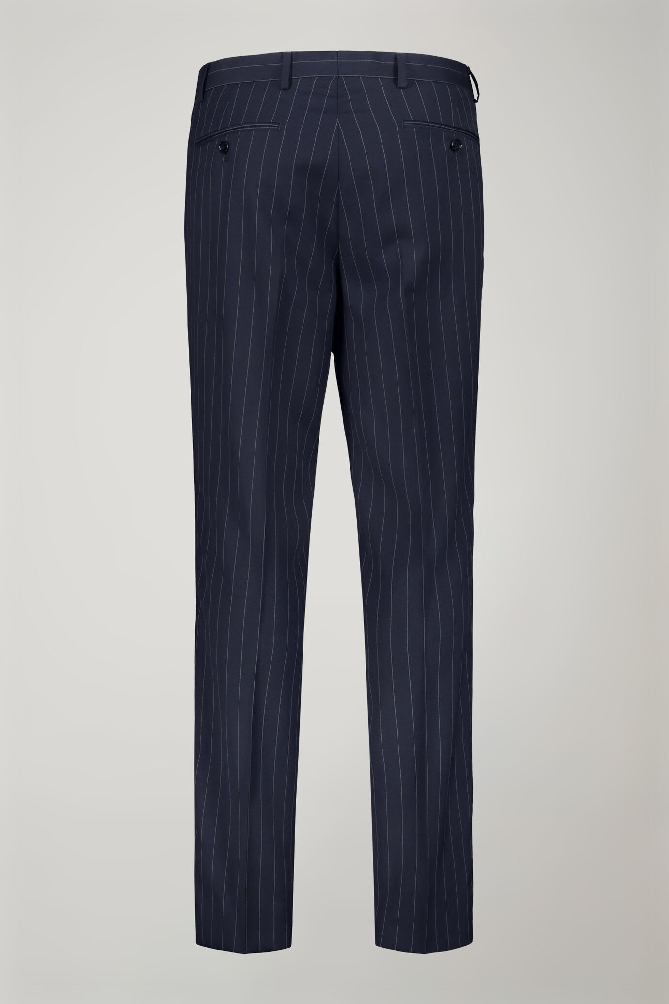 Abito uomo Wool Blend monopetto tessuto con disegno gessato regular fit image number 8