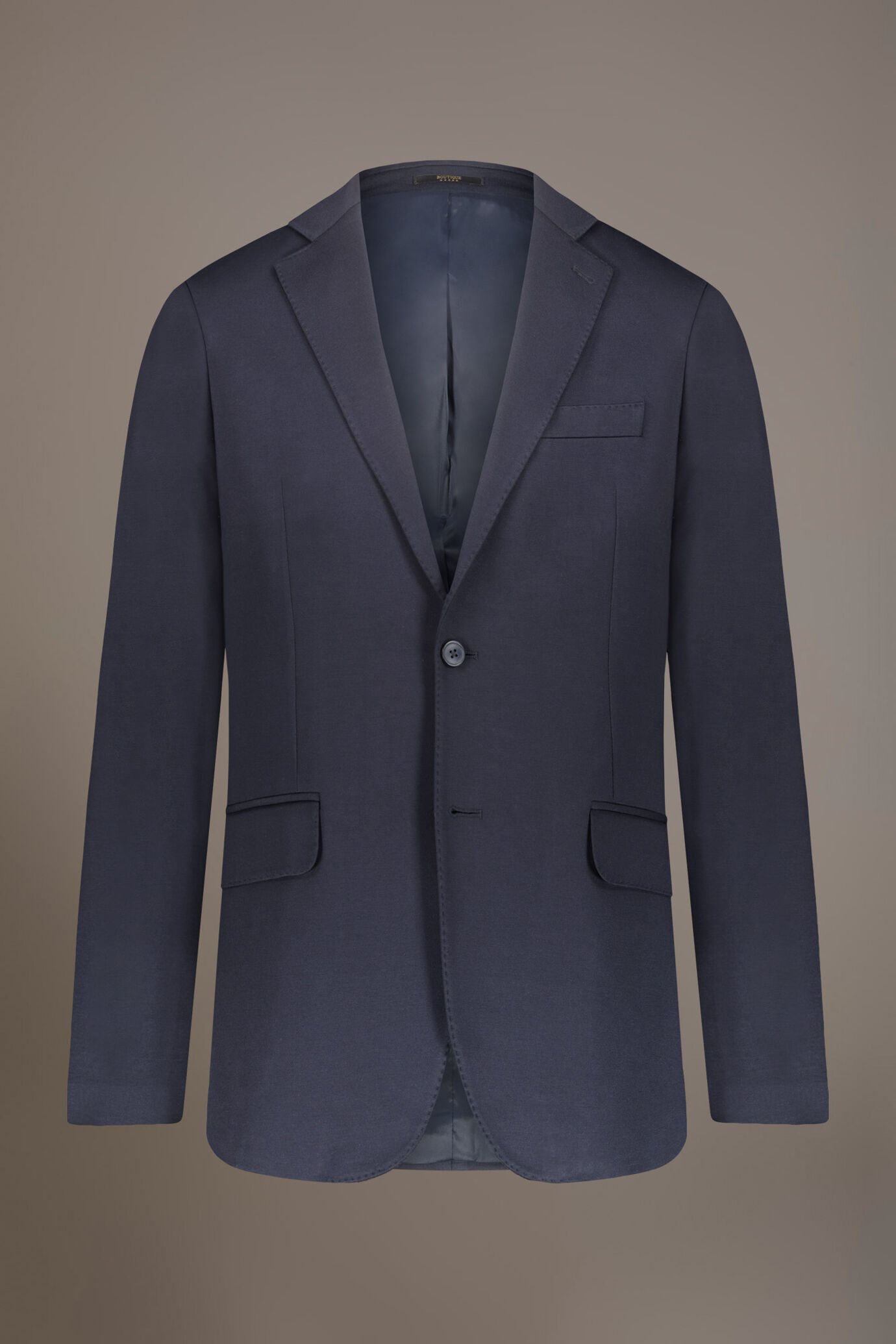 Single-breasted jersey jacket with flap pockets image number 5