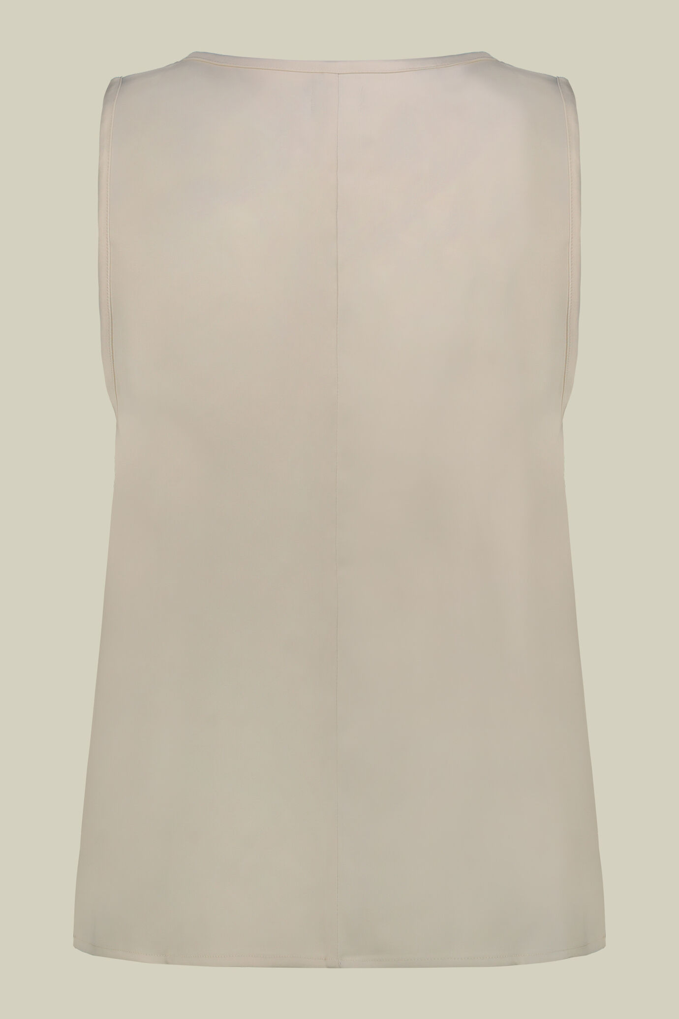 Top smanicato donna girocollo in raso image number 1