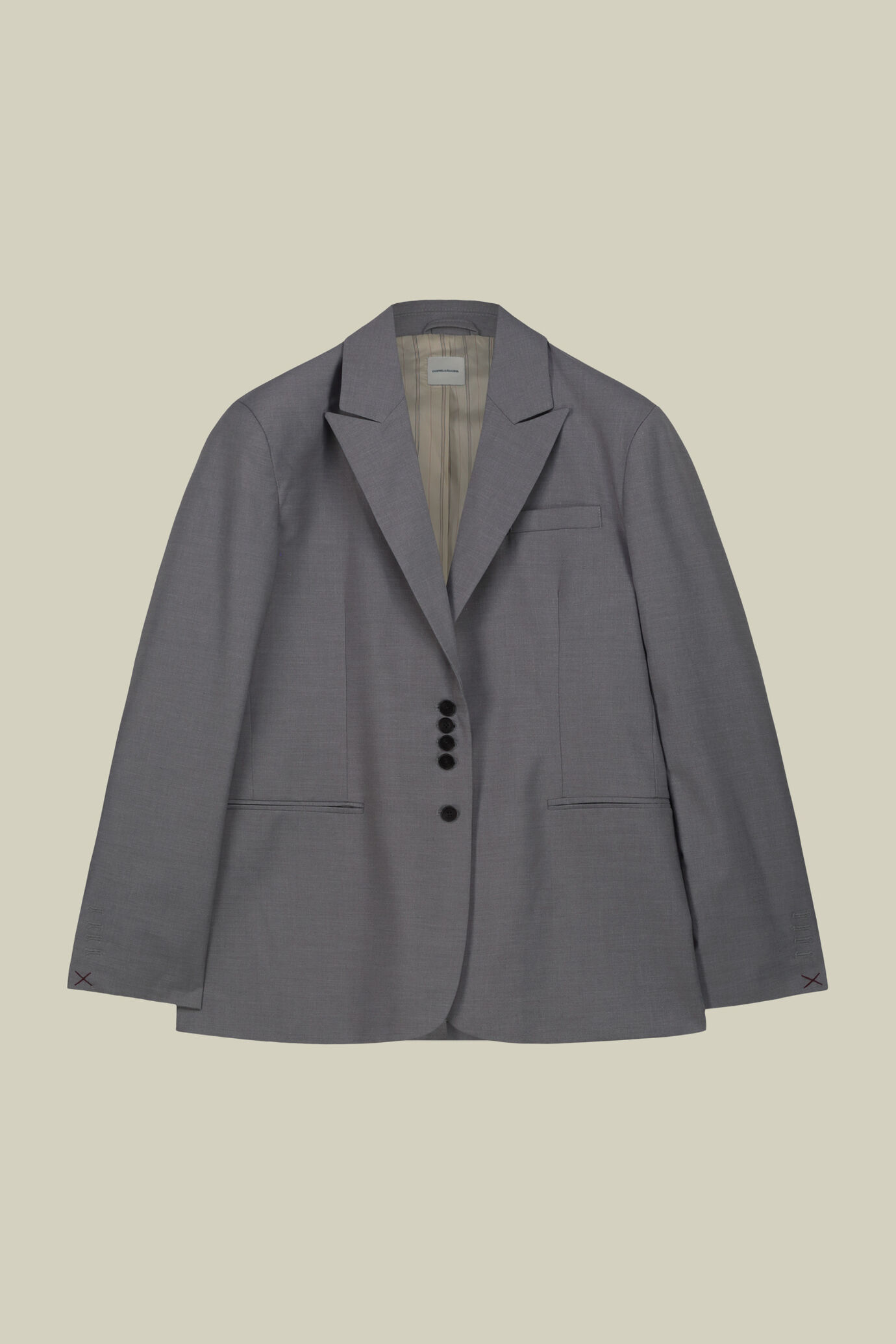 Formeller, einreihige Damenblazer mit spitzem Revers