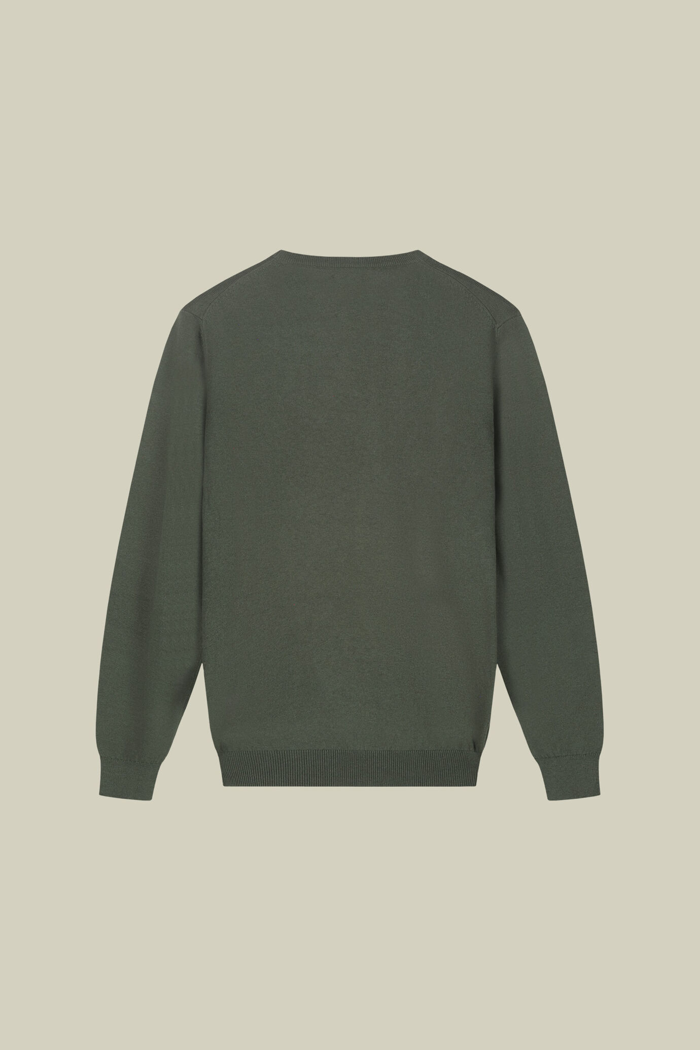 Maglia uomo girocollo in misto lana e cotone regular fit image number 5