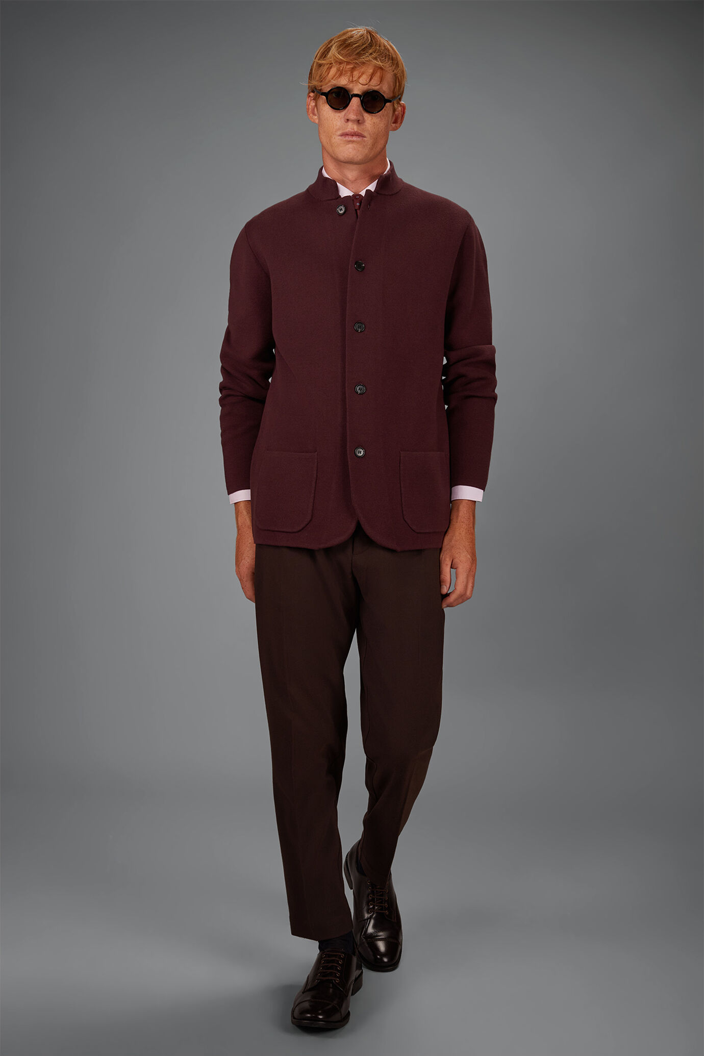 Herren-Strickjacke aus 100% Baumwolle Regular Fit