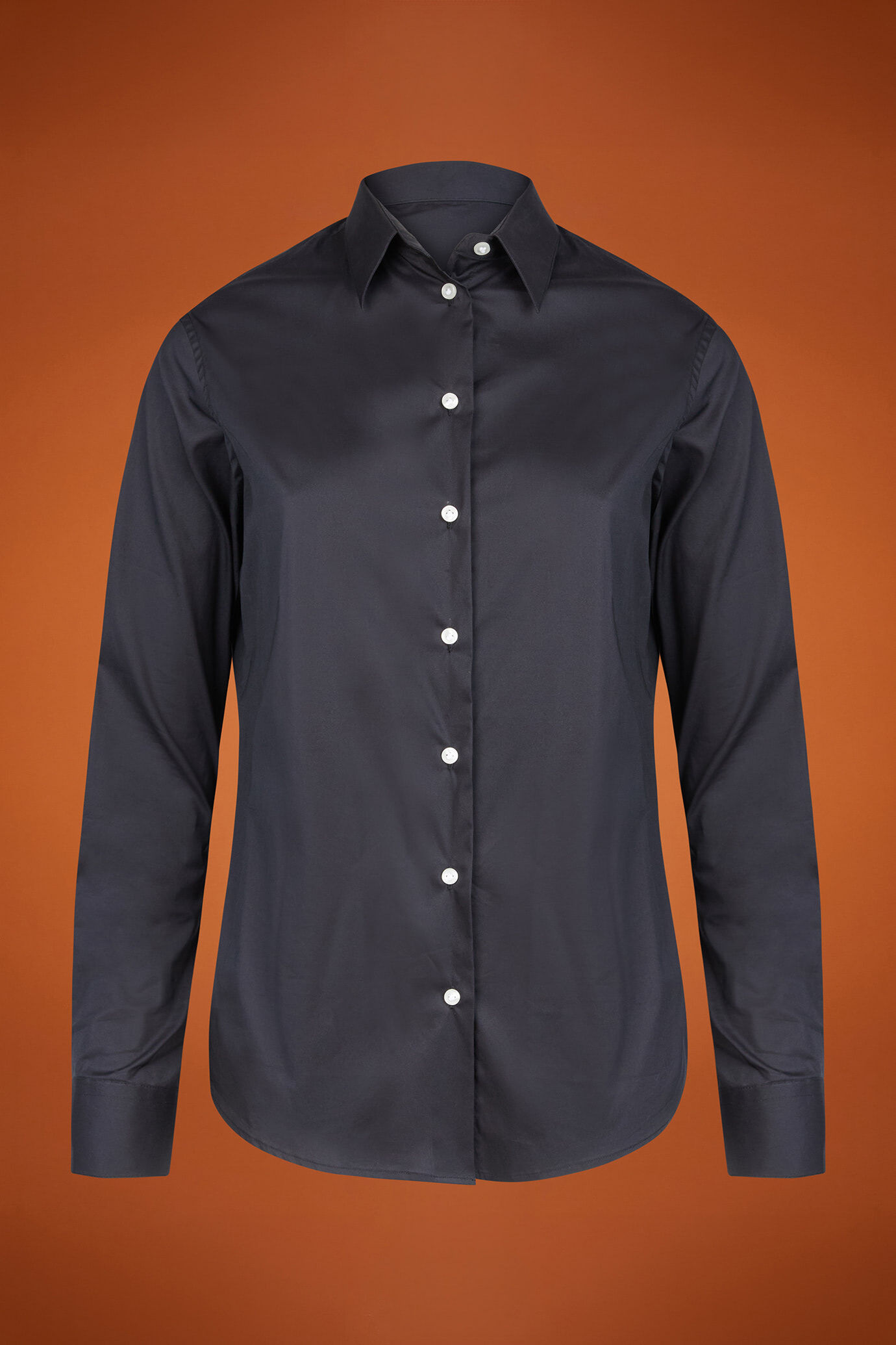 Camicia classica donna tinta unita regular fit image number 4