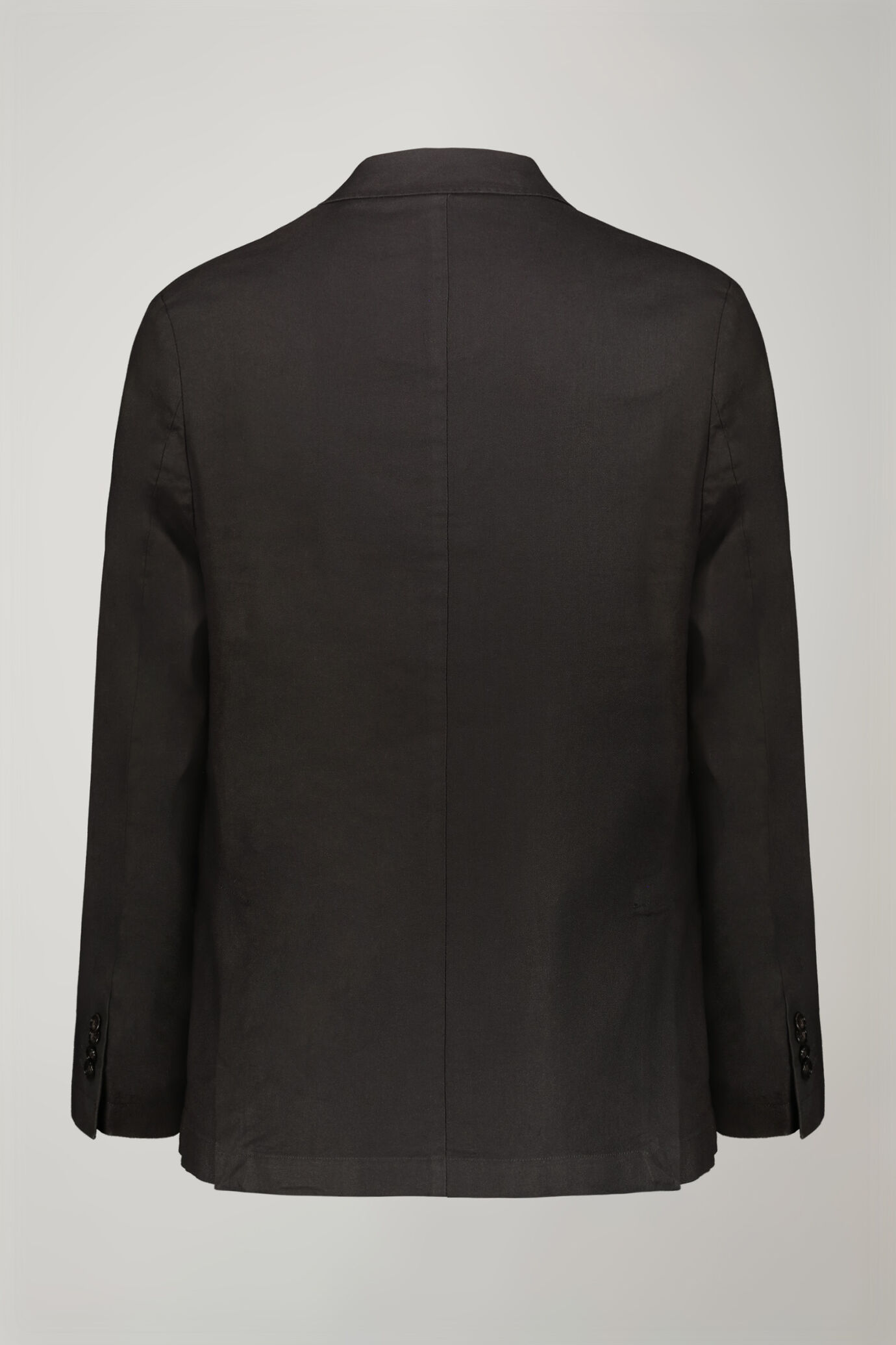 Men's single-breasted unlined linen and cotton blazer with regular fit lapels image number 5