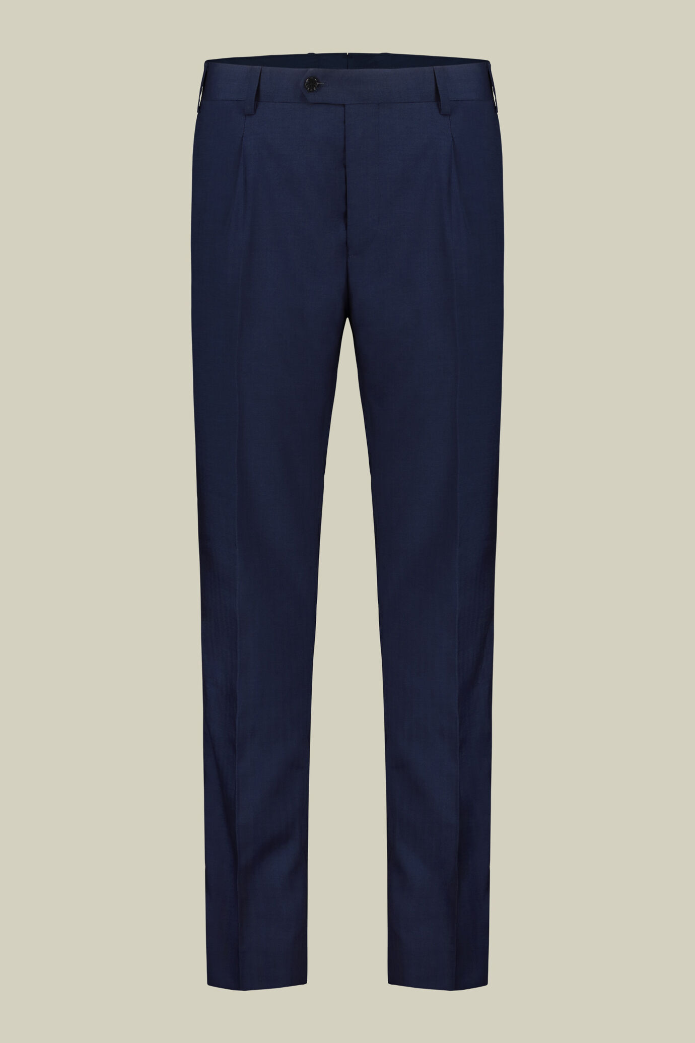 Single-breasted men's suit with single-pleat trousers in iridescent effect herringbone design fabric image number 6