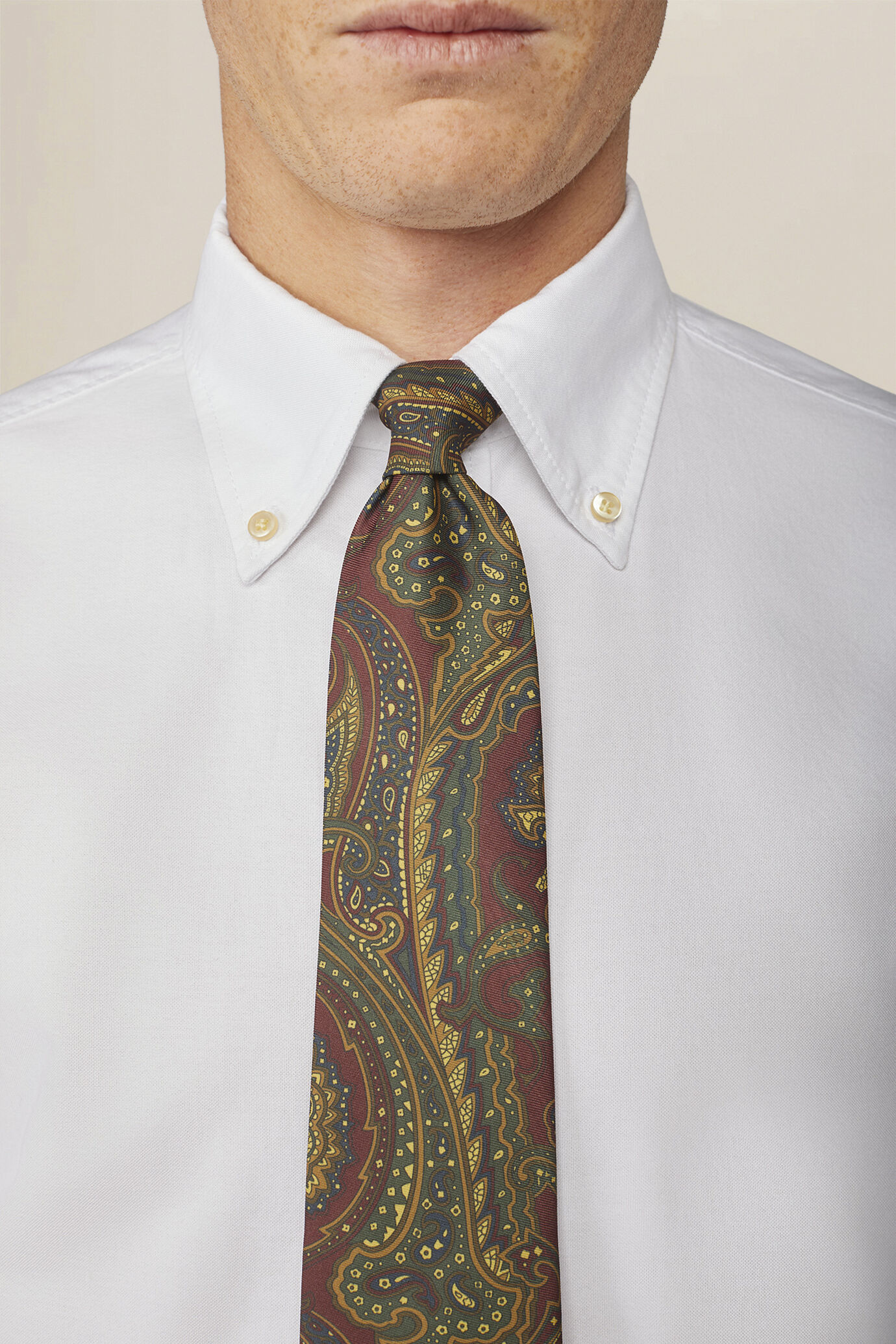 Cravatta uomo con fantasia paisley image number 0