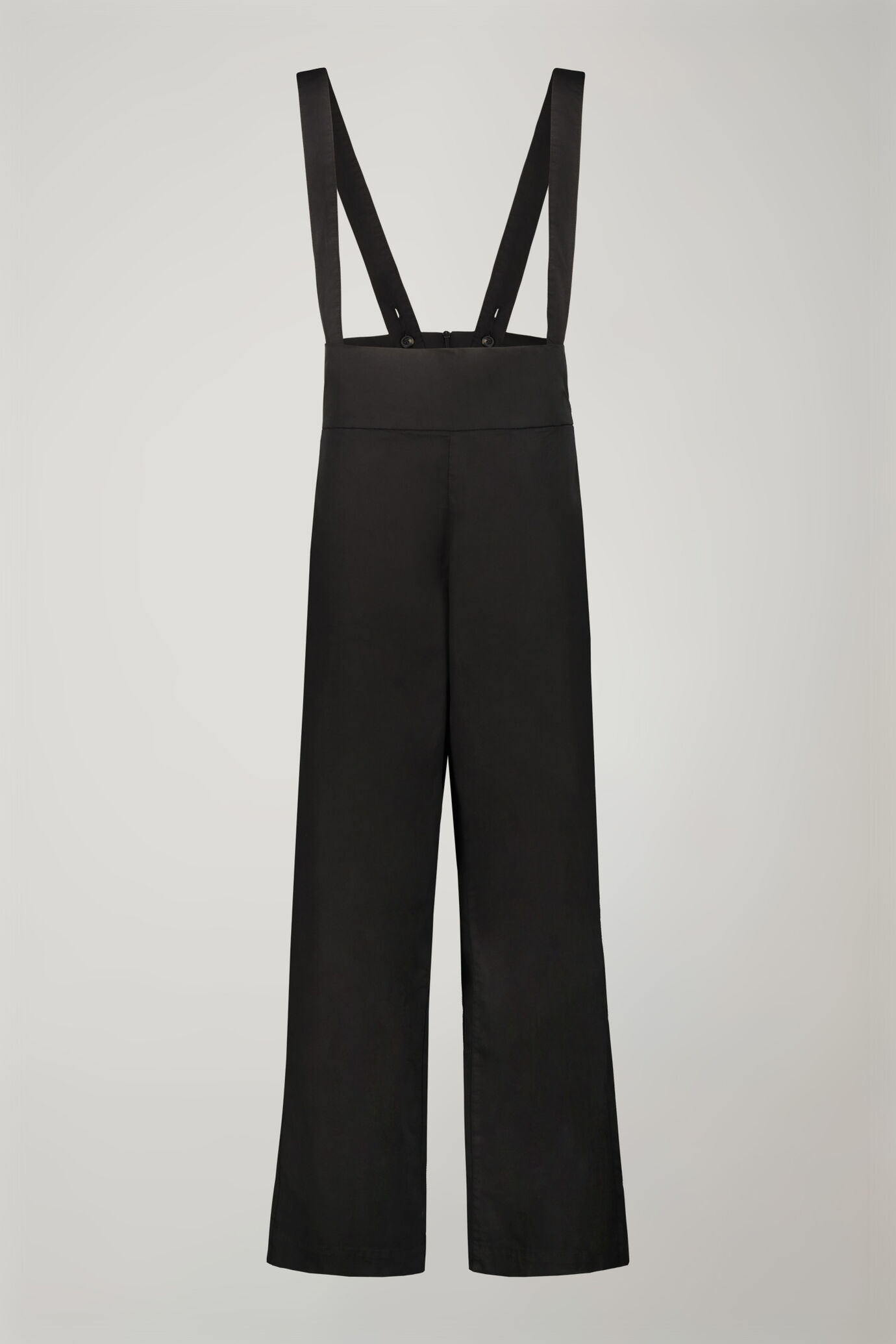Pantalone donna a vita alta con bretelle regular fit image number 4