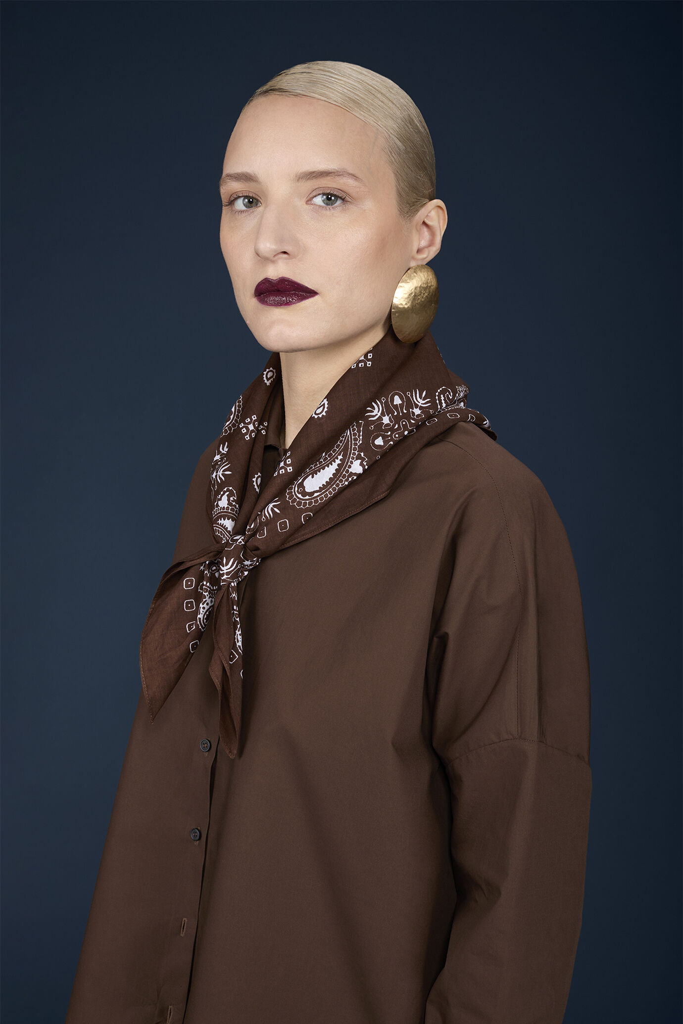 Foulard donna in cotone fantasia paisley image number 0
