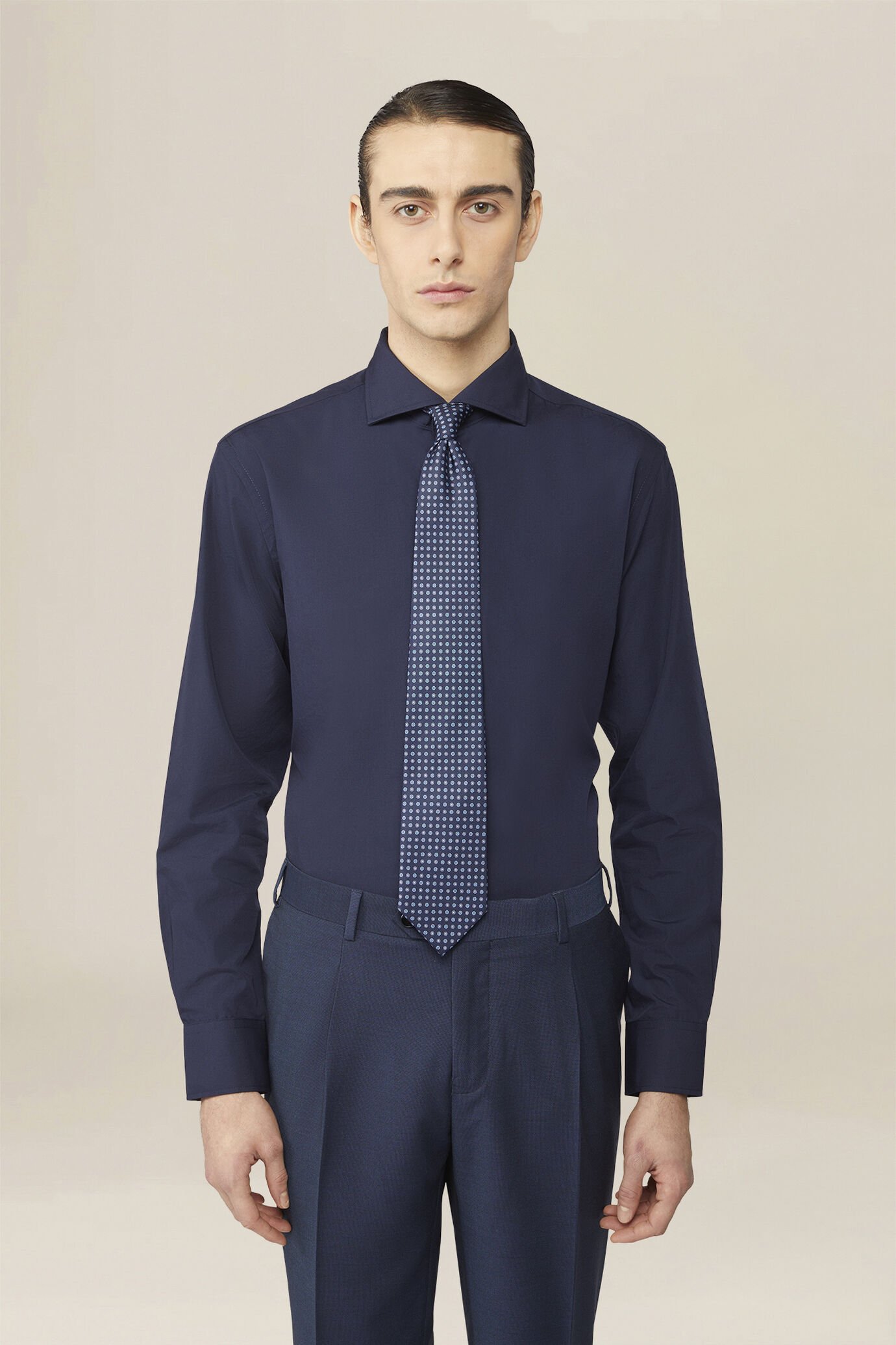 Men's french collar classic shirt image number 0