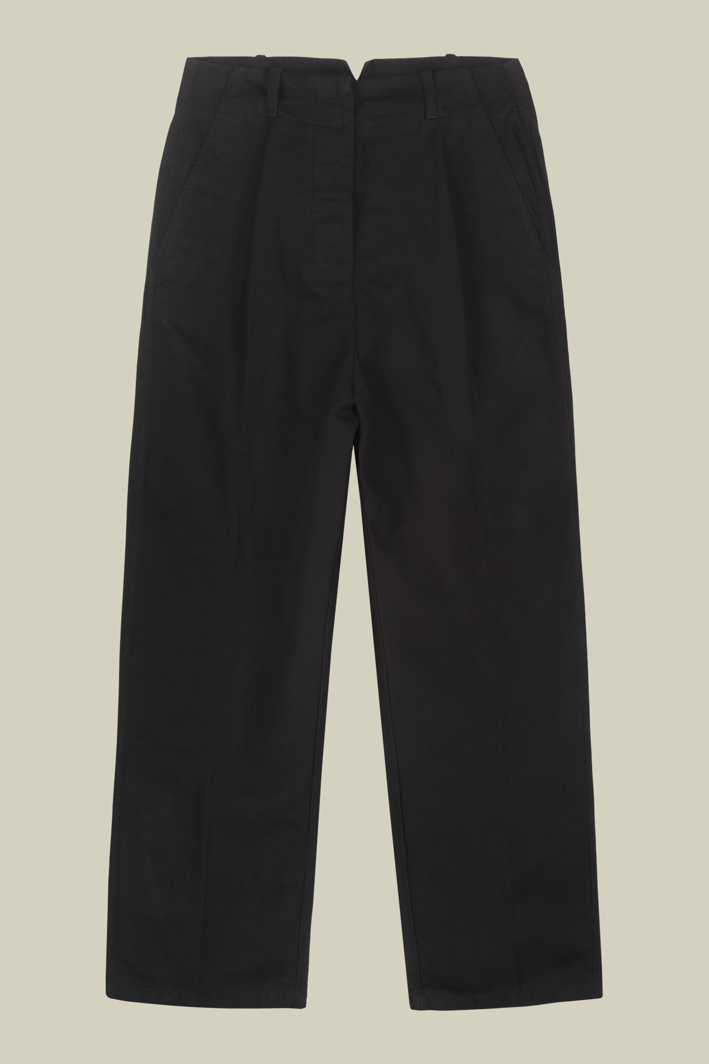 Damenhose mit Karotten-Passform aus Leinen-Baumwoll-Gemisch image number 0