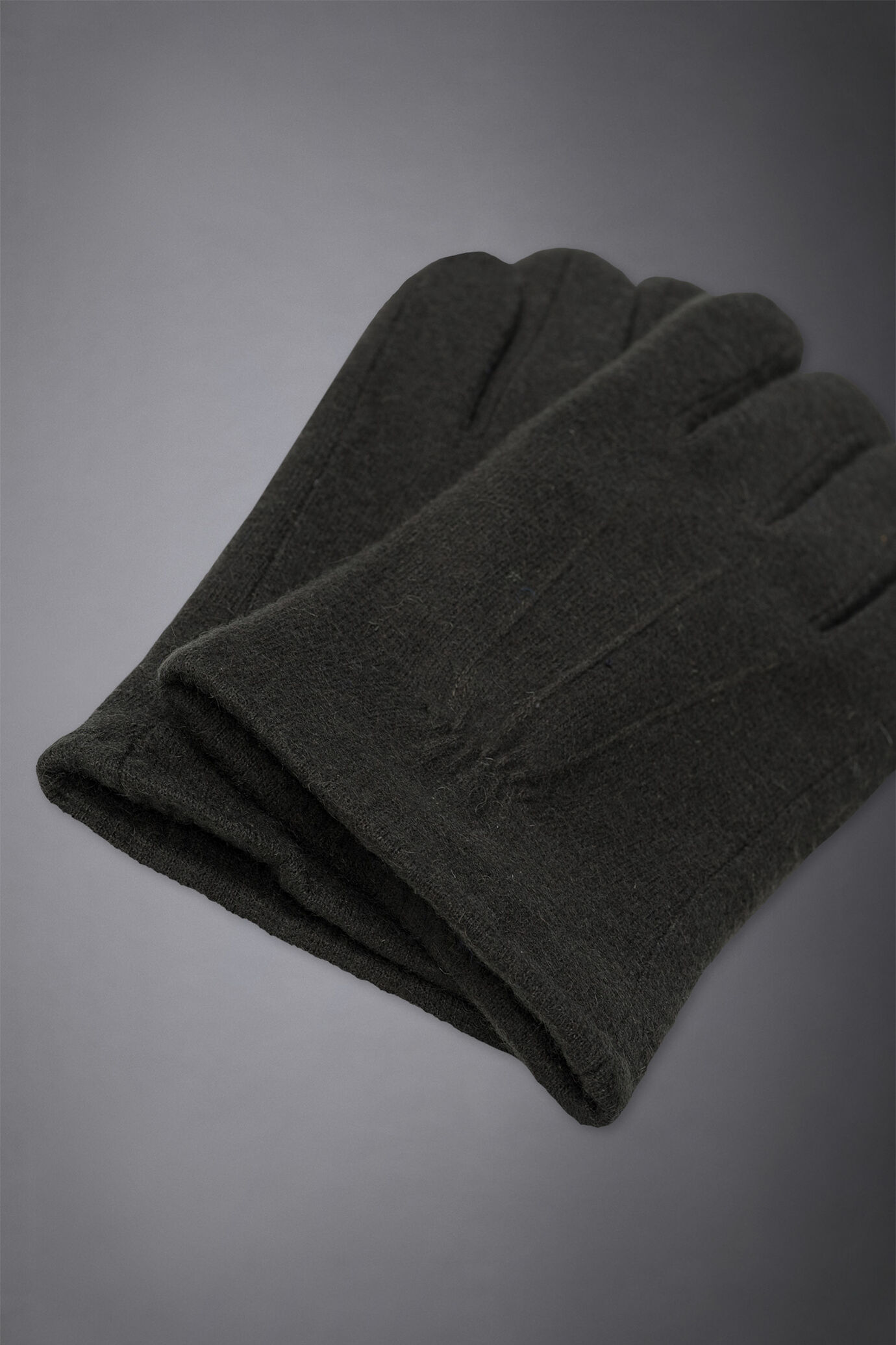 Einfarbiger Handschuh aus gekochter Wolle mit Innenfleece image number 1