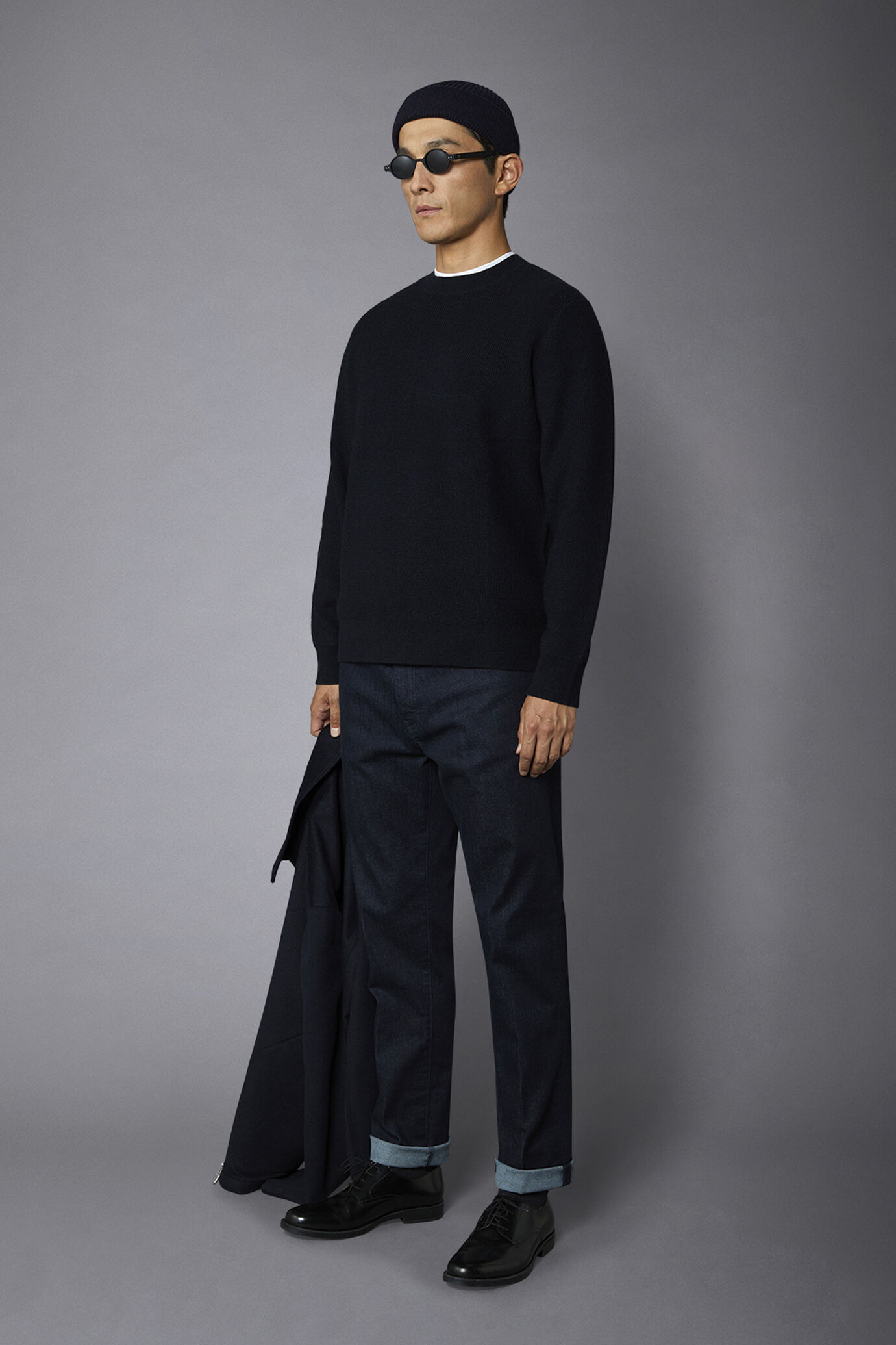 Pullover mit Rundhalsausschnitt und englischem Rippenstrick Regular Fit image number 1