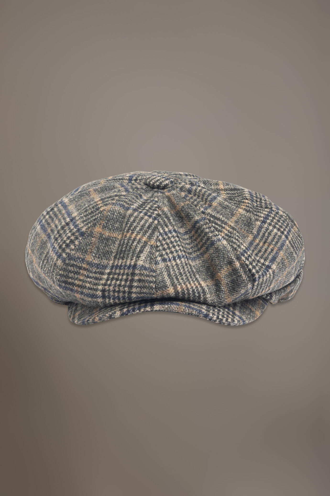 Check design wool blend newsboy hat image number 0