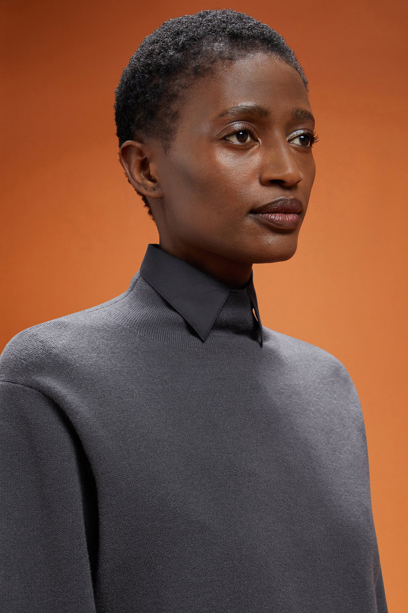 Maglia donna a manica lunga con collo a vulcano regular fit image number 3