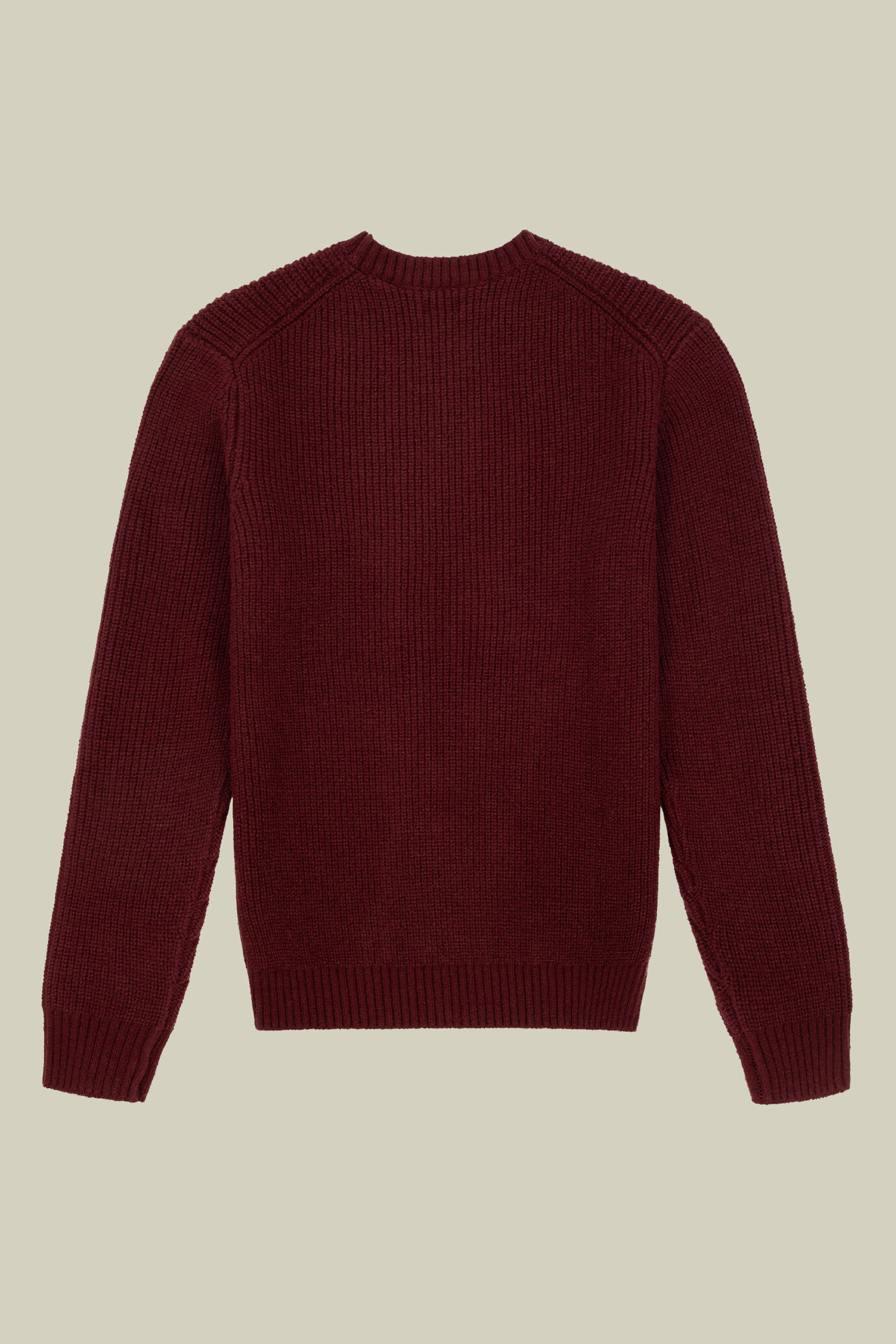 Men's round neck ribbed knit regular fit image number 3