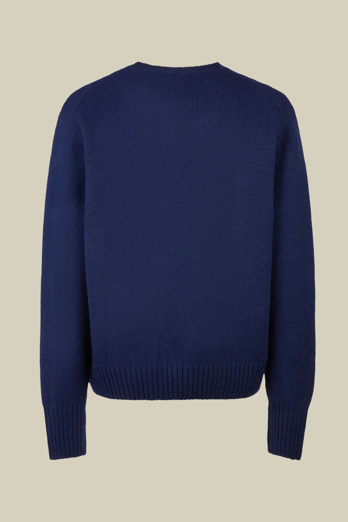 Pull homme à col rond, 100% laine, coupe classique image number 5