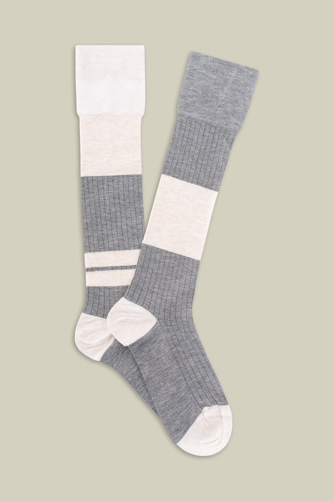 Zweifarbige Damensocken