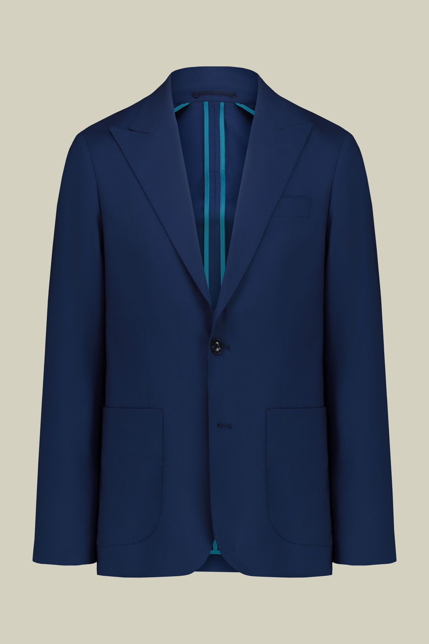 Costume homme à un bouton avec veste deux boutons et revers en pointe