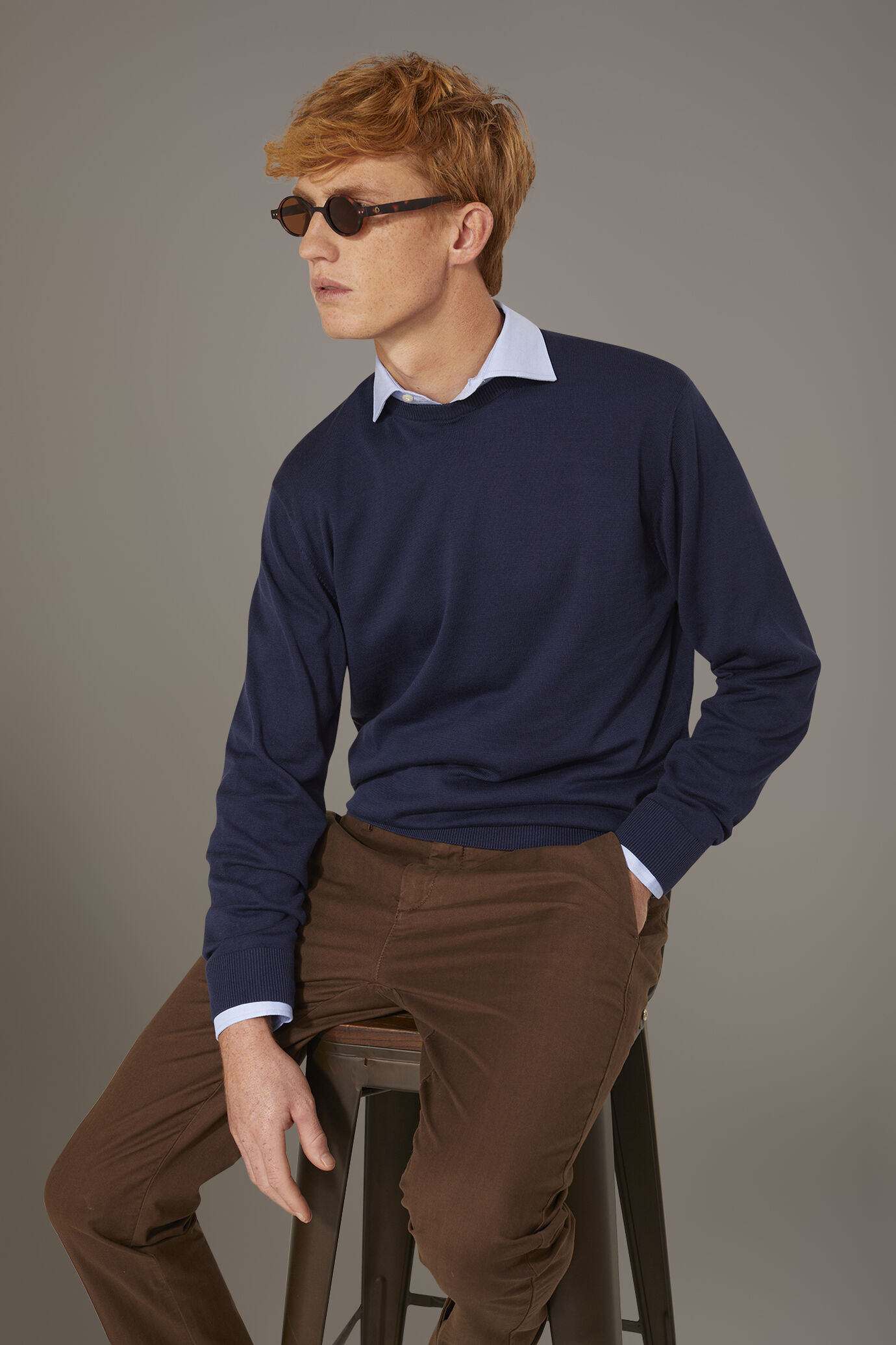 Maglia girocollo 100% cotone image number 0